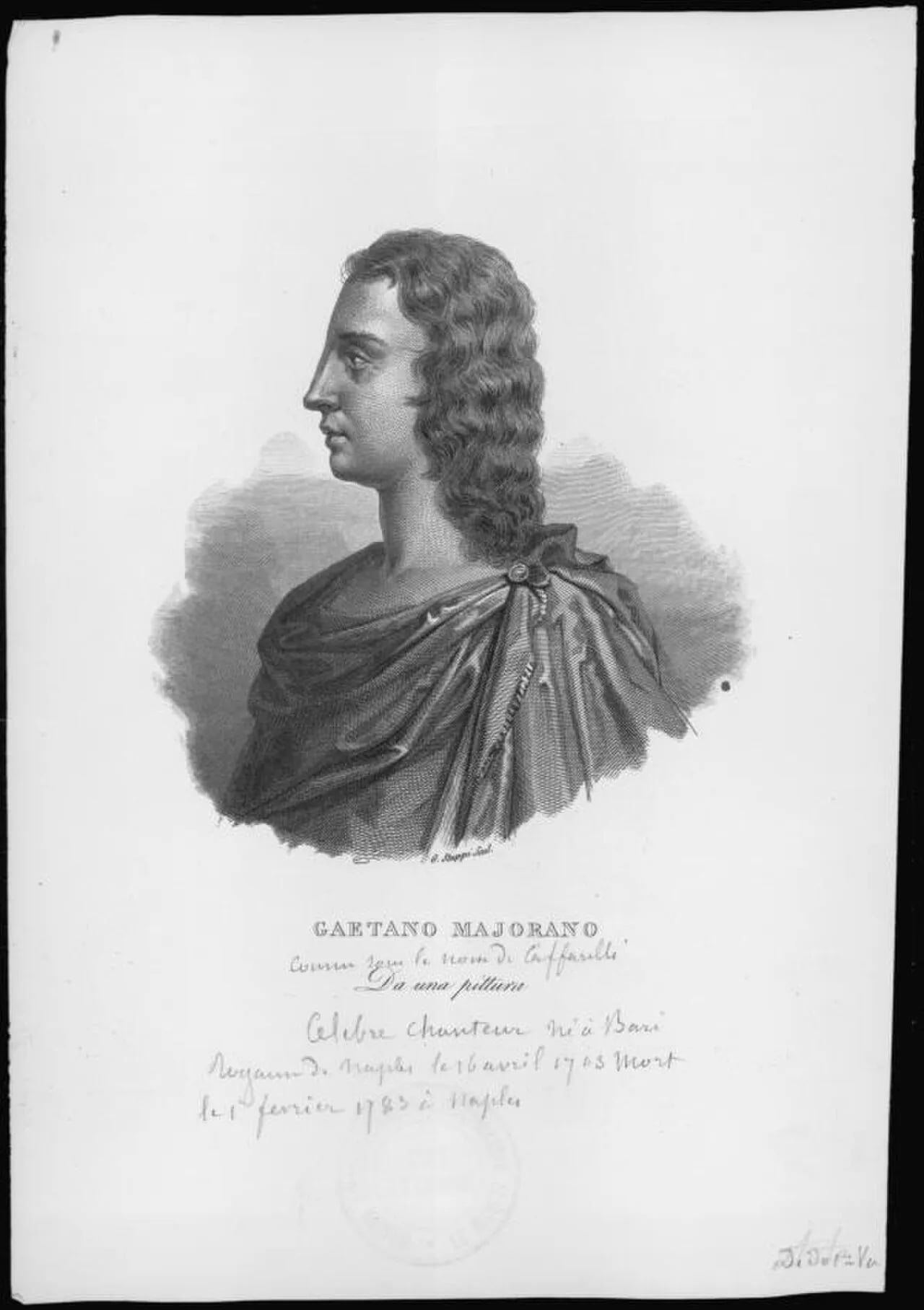 Portrait of Caffarelli (1710–1783) – memorial page