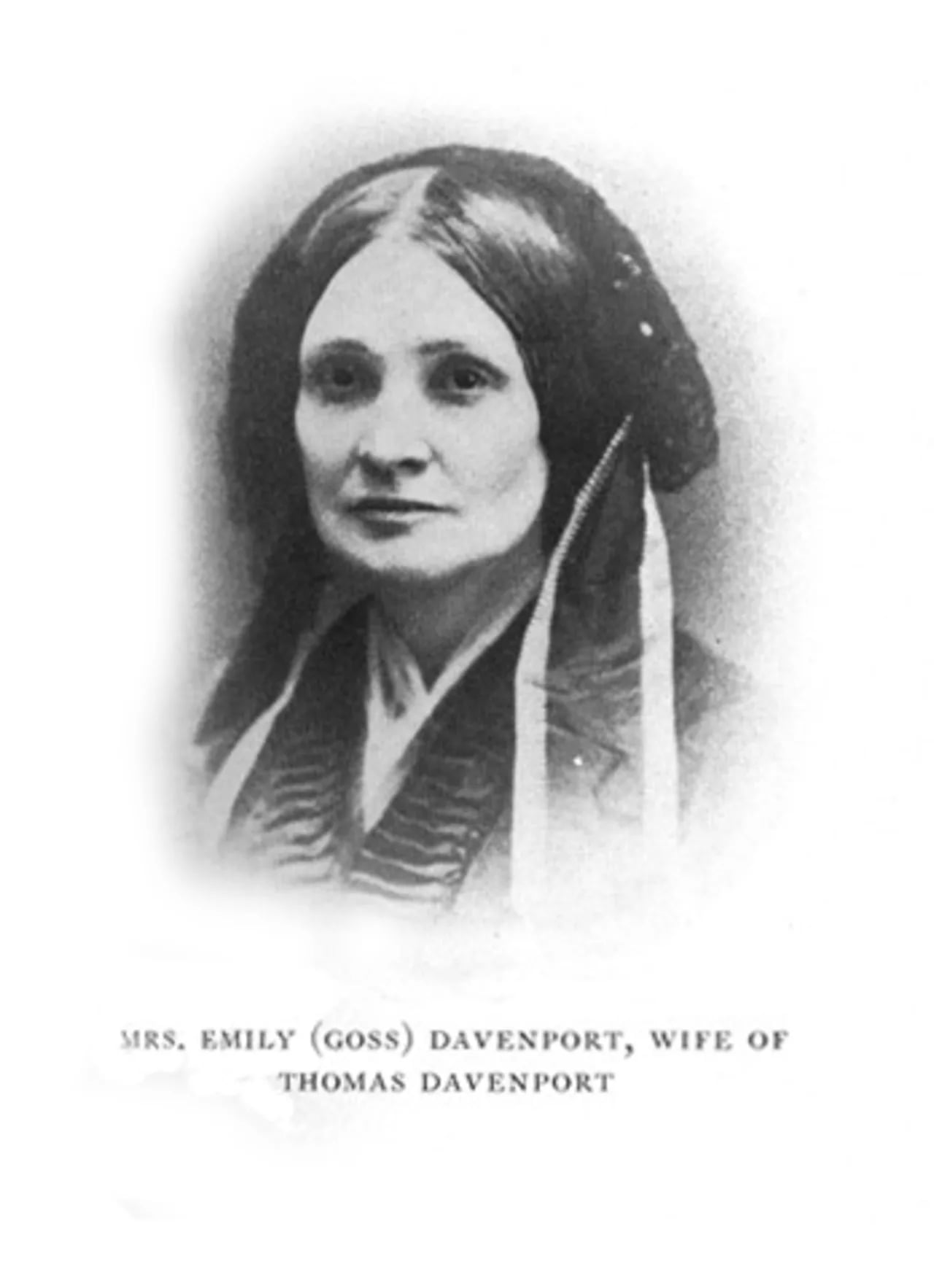 Porträt von Emily Davenport (1810–1862) – Gedenkseite