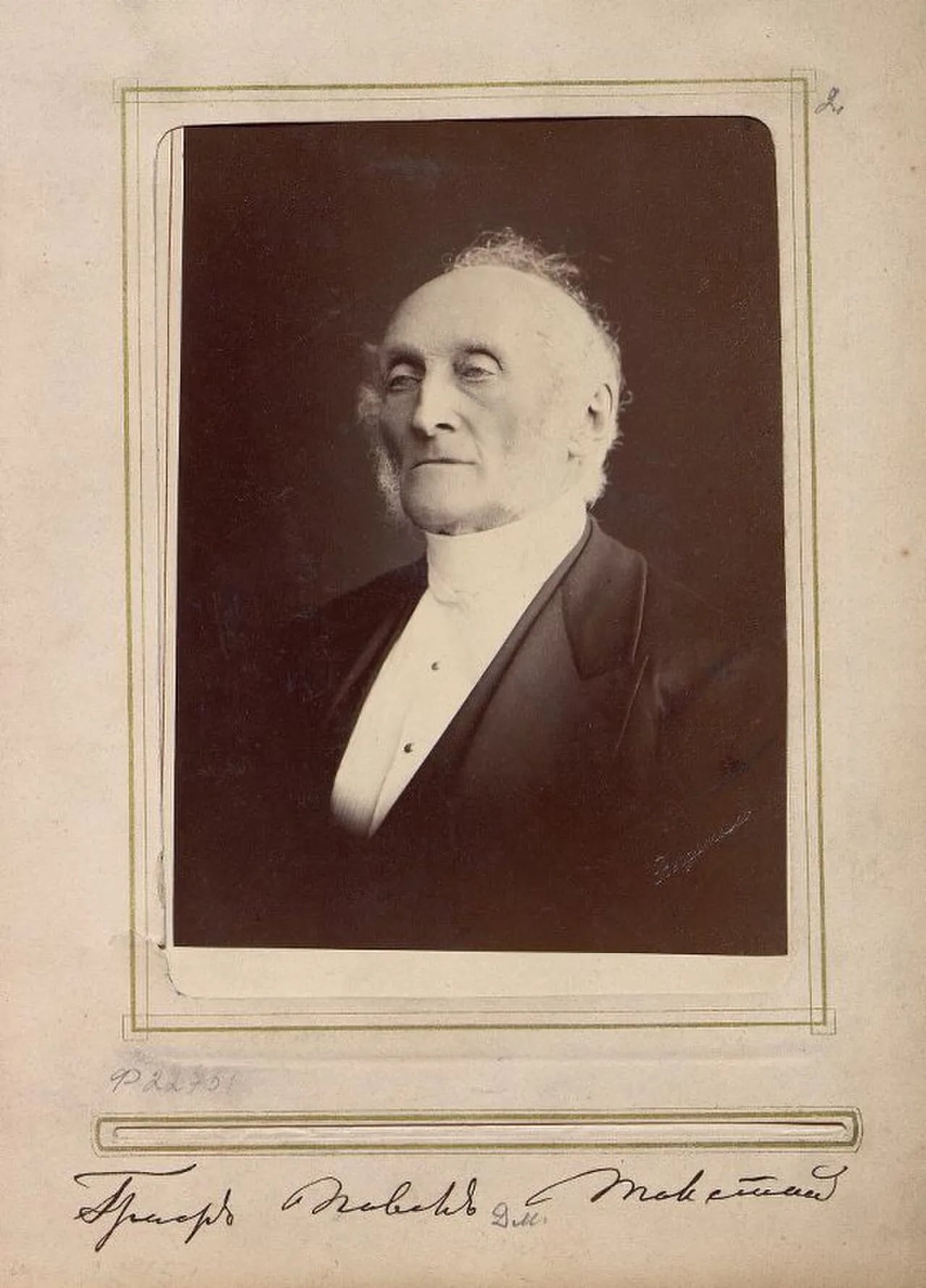 Portrait of Pawel Dmitrijewitsch Tolstoi (1797–1875) – memorial page