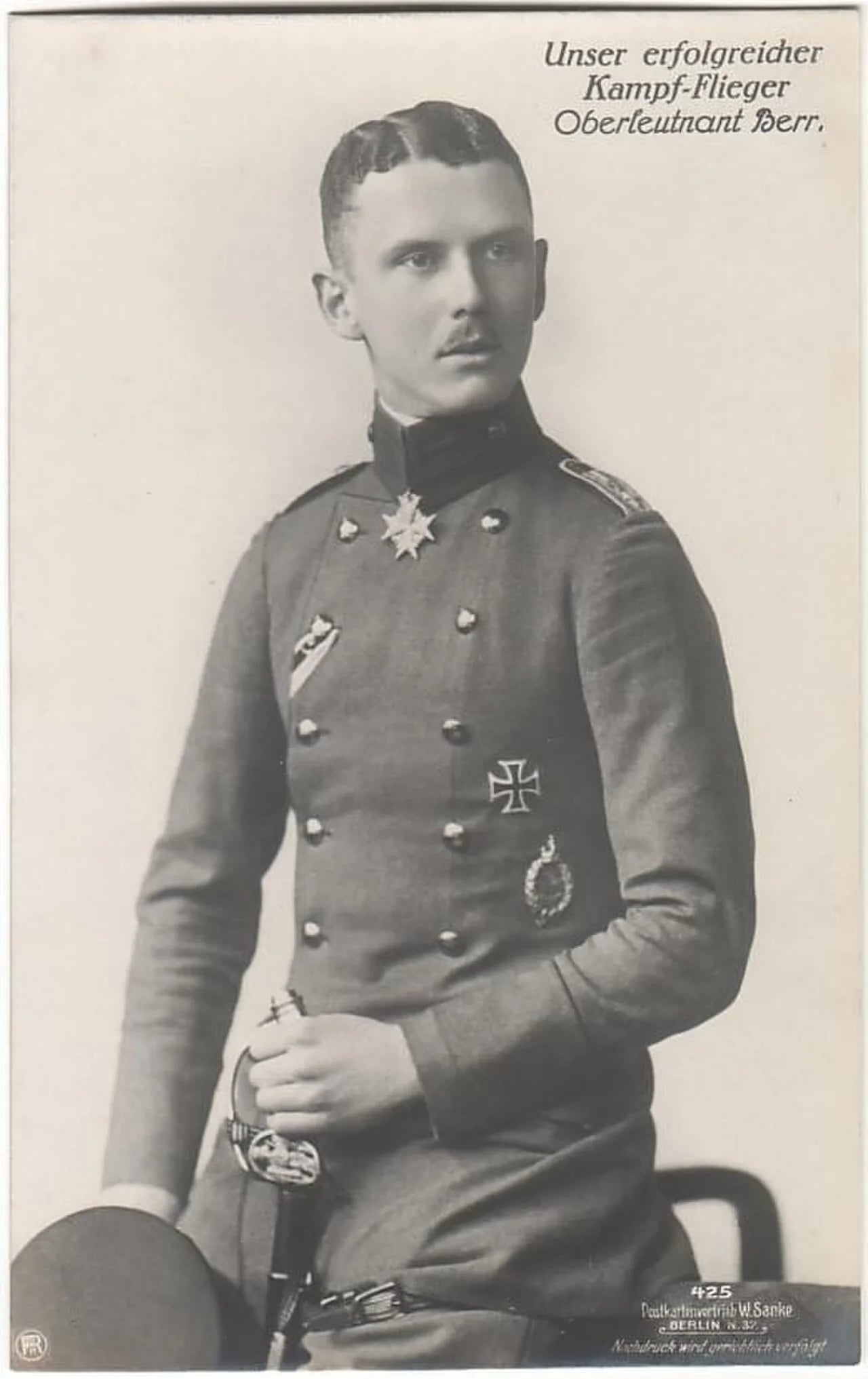 Porträt von Hans Berr (1890–1917) – Gedenkseite