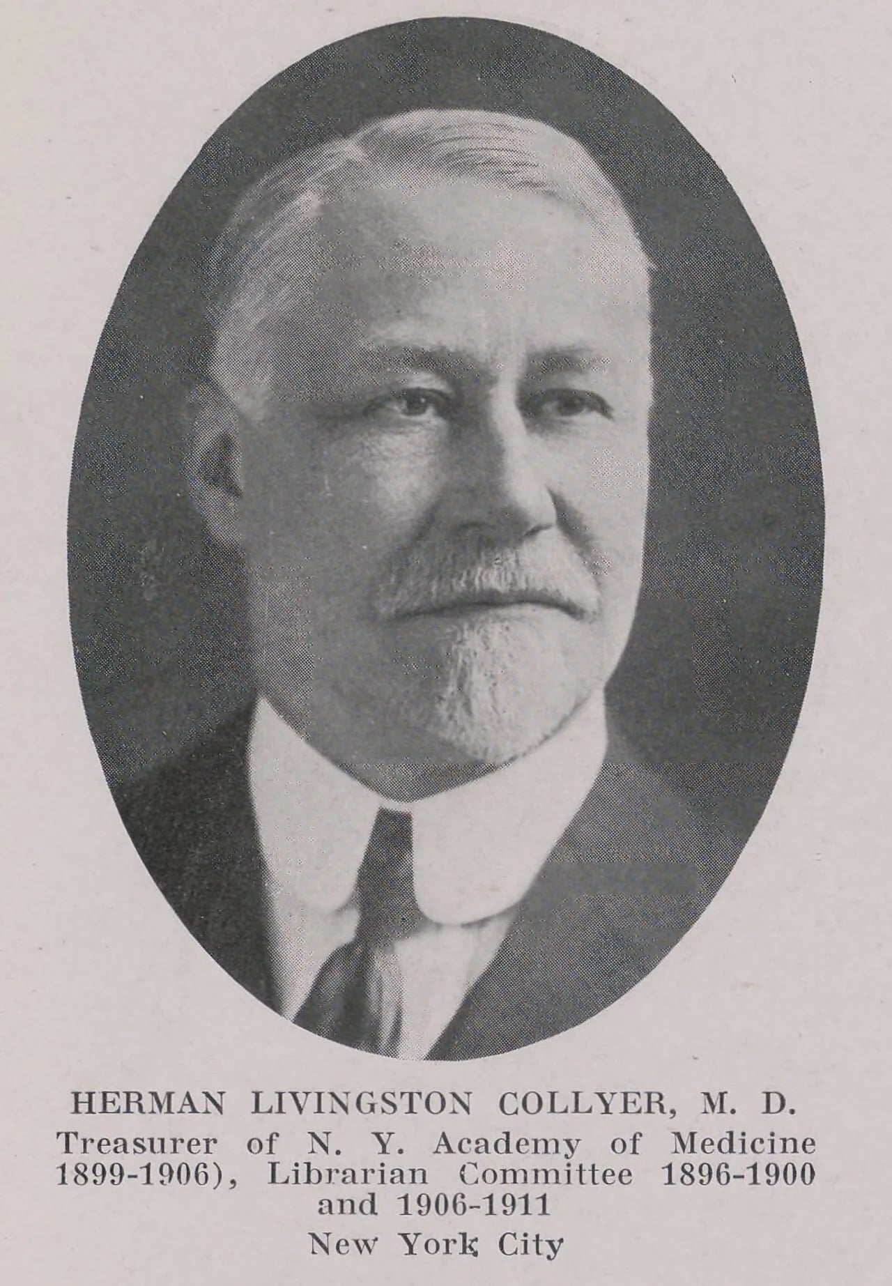Portrait of Herman Livingston Collyer (1857–1923) – memorial page
