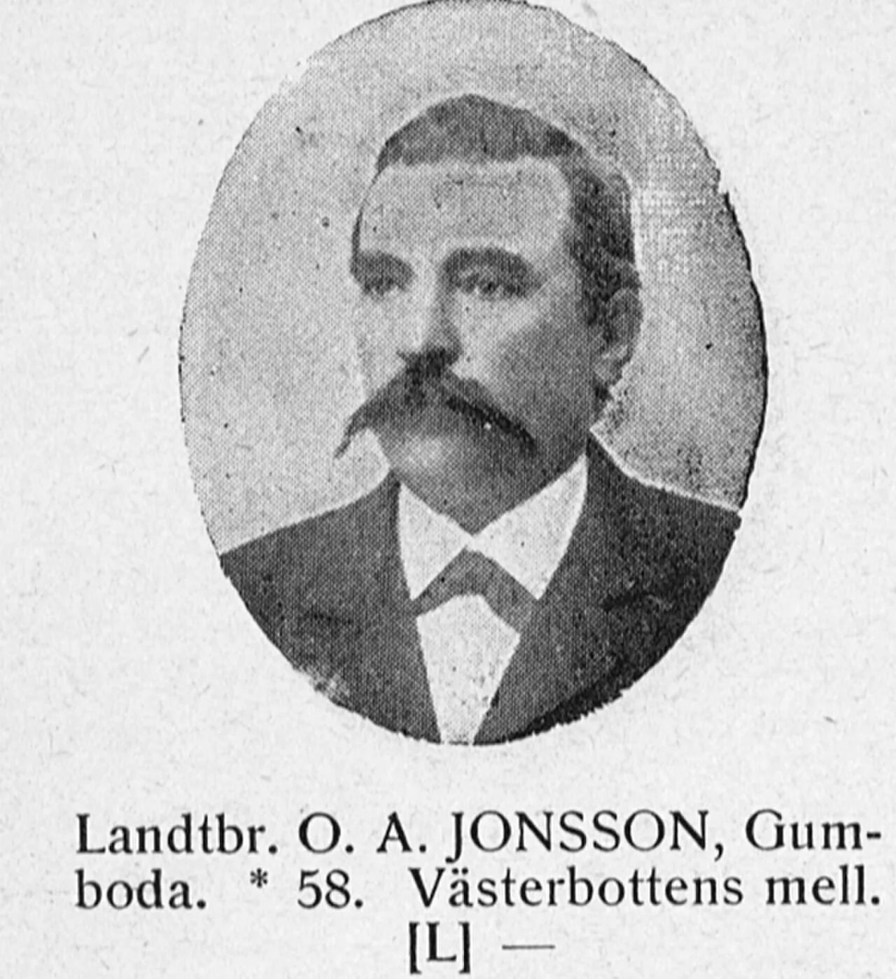 Porträt von Olof Jonsson i Gumboda (1858–1937) – Gedenkseite