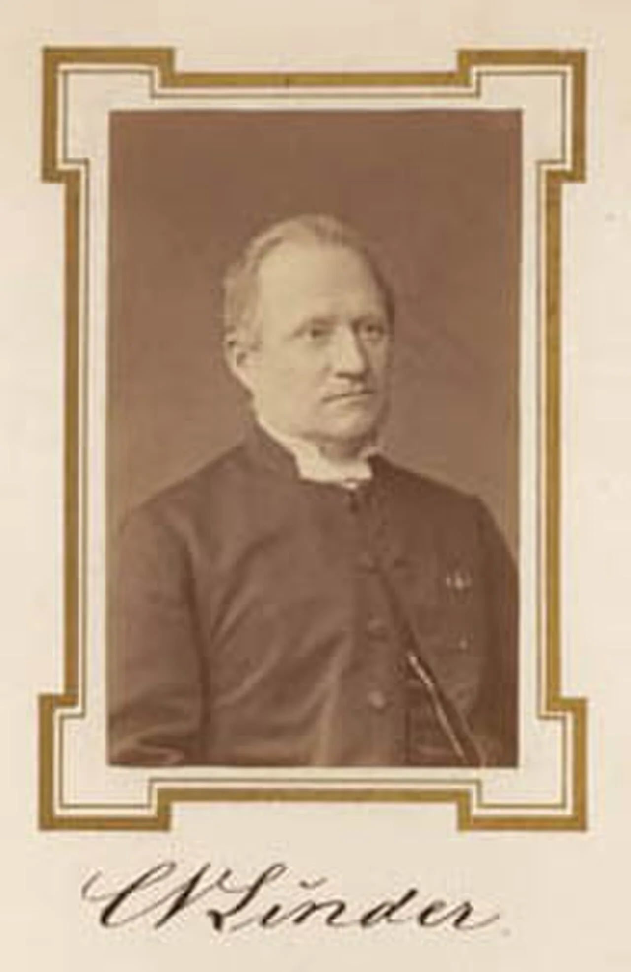Porträt von Carl Wilhelm Linder (1825–1882) – Gedenkseite