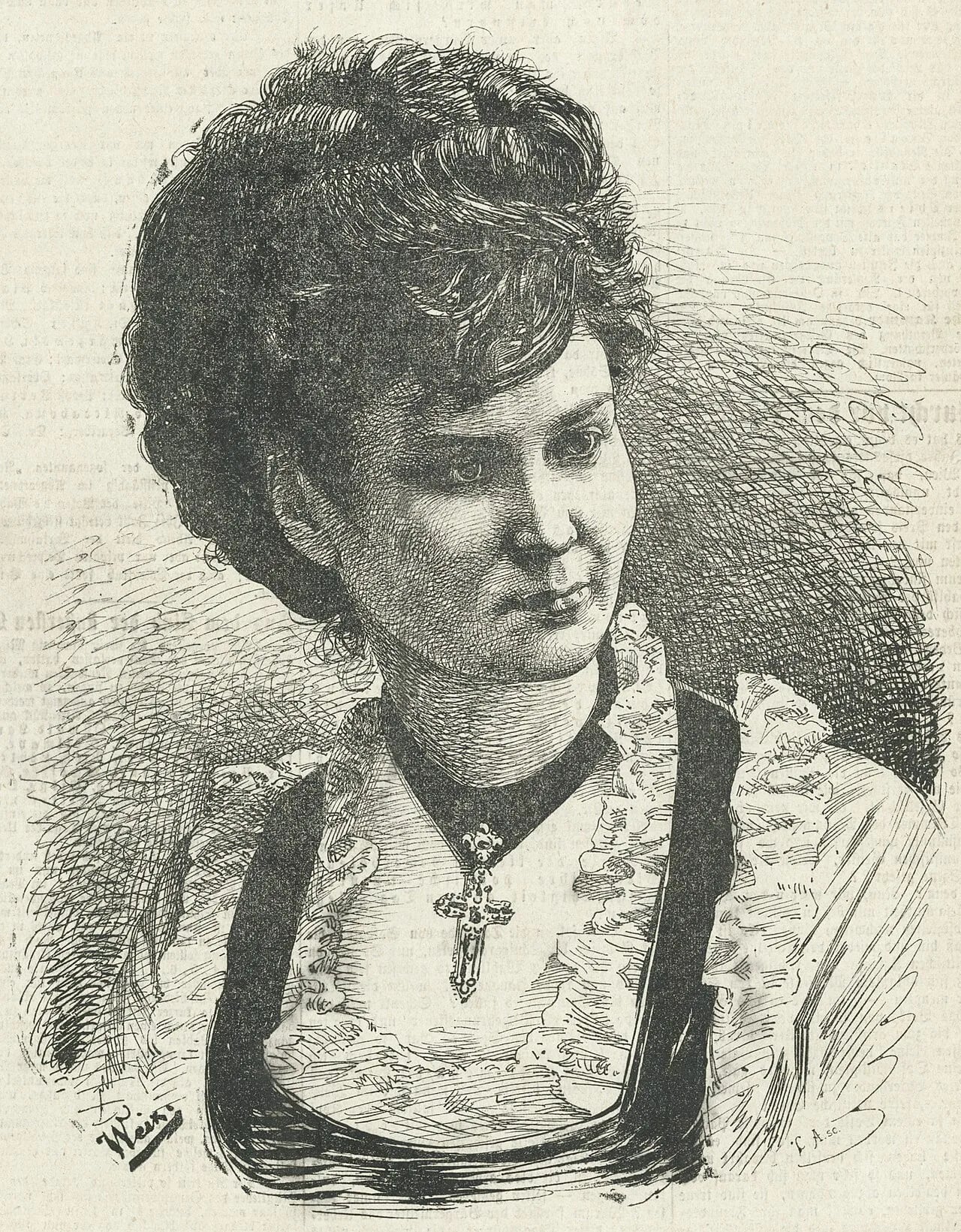 Porträt von Berta Glöckner (1848–1916) – Gedenkseite