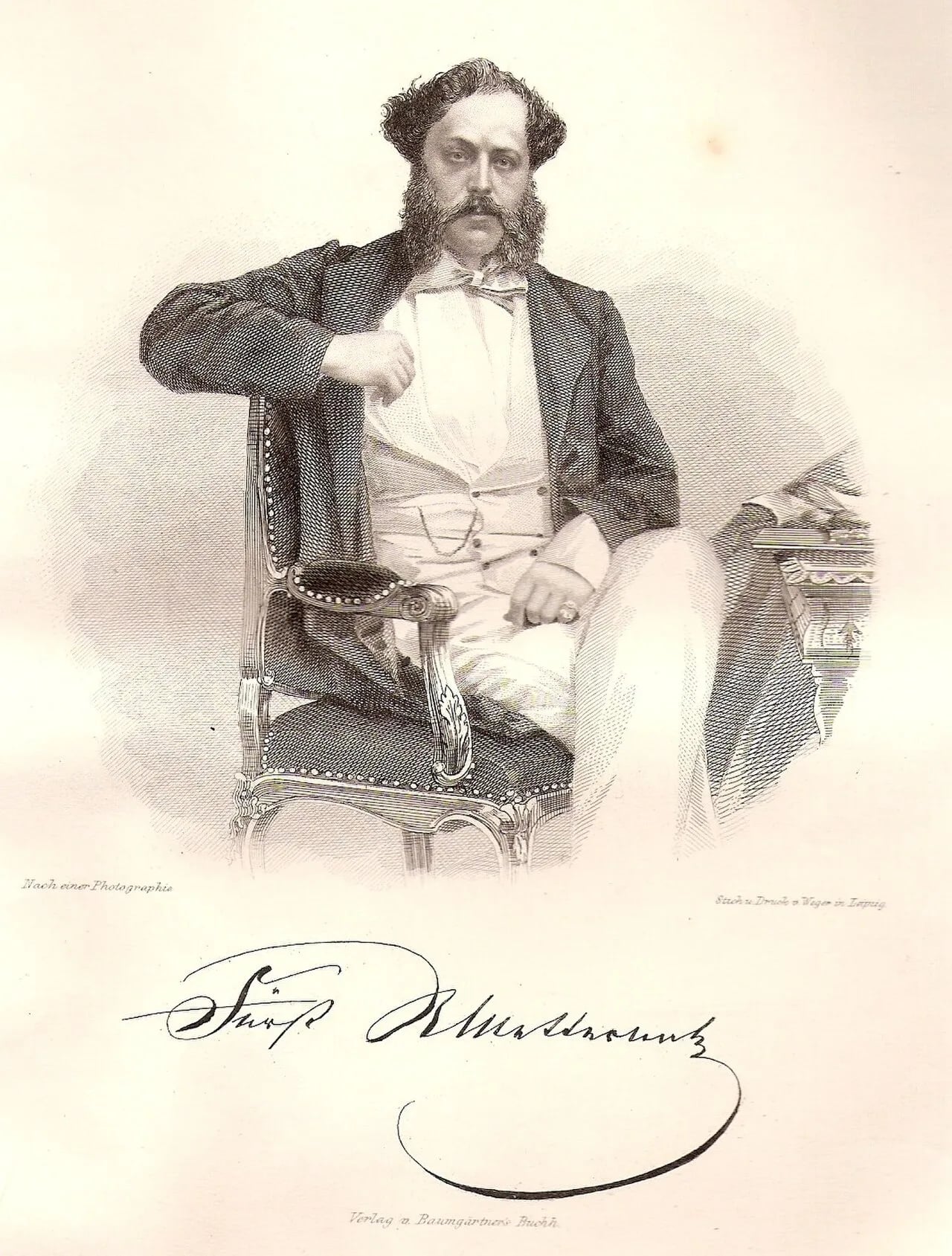 Porträt von Richard Klemens von Metternich (1829–1895) – Gedenkseite