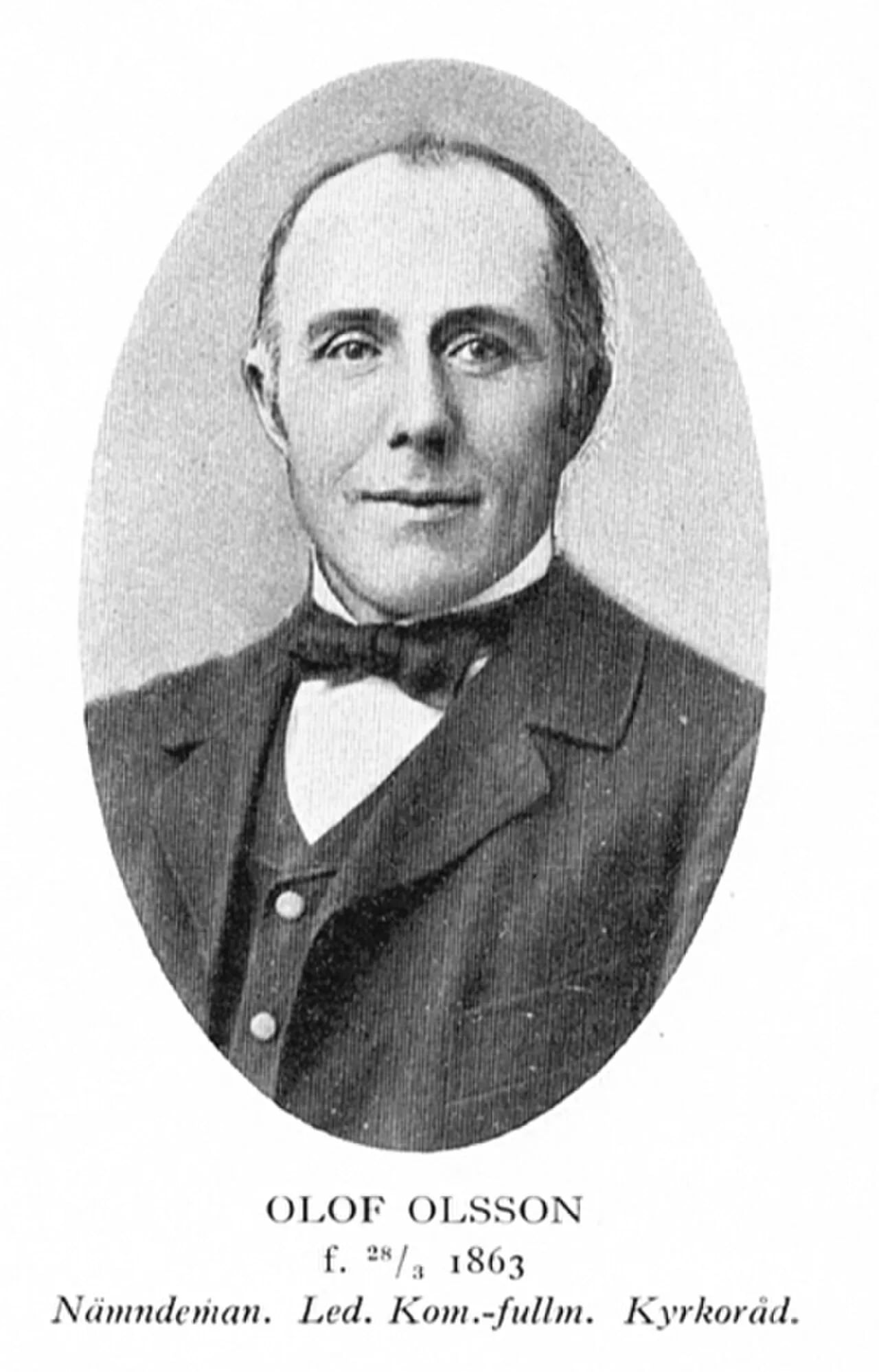 Porträt von Olof Olsson i Löräng (1863–1940) – Gedenkseite