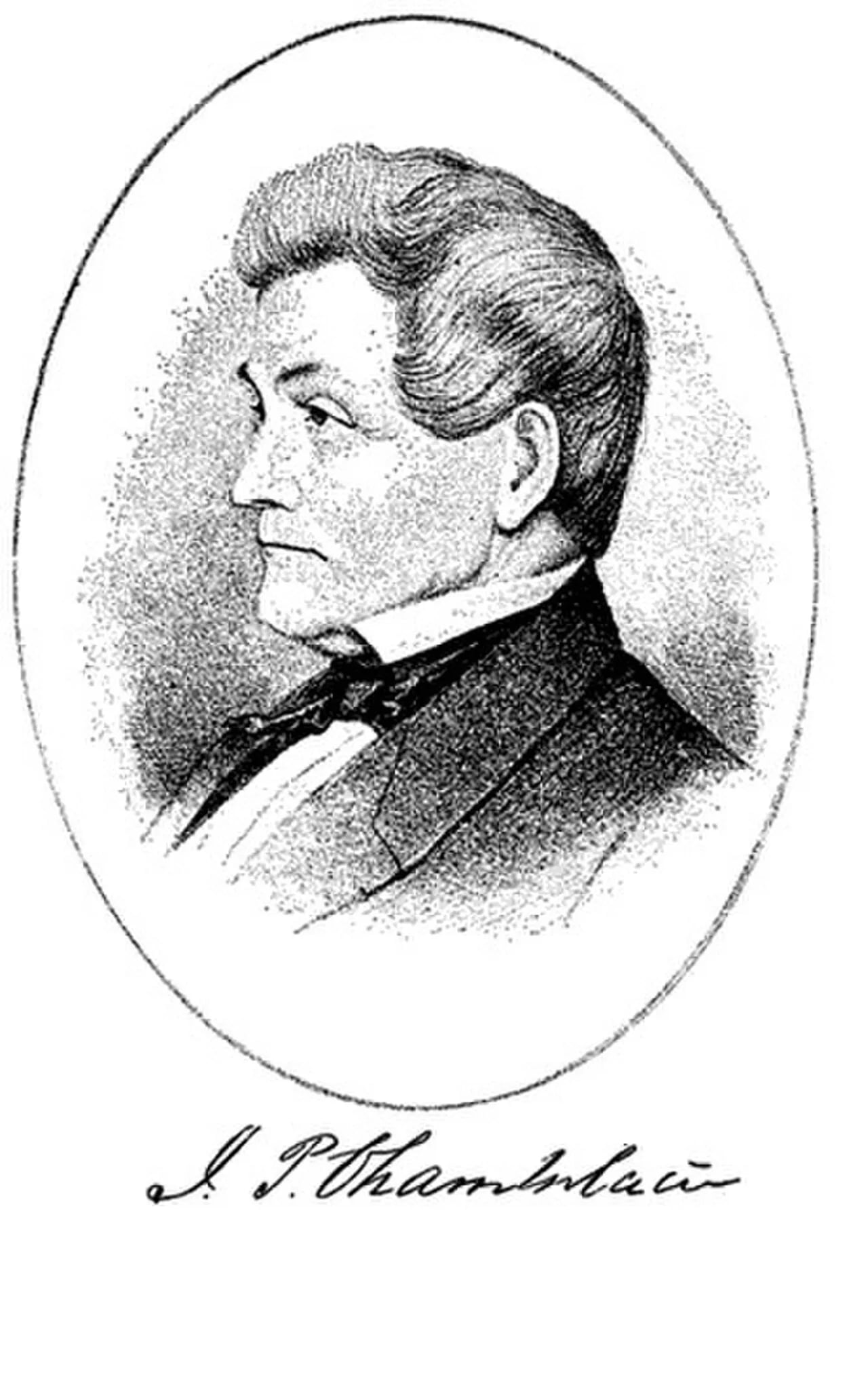 Porträt von Jacob P. Chamberlain (1802–1878) – Gedenkseite