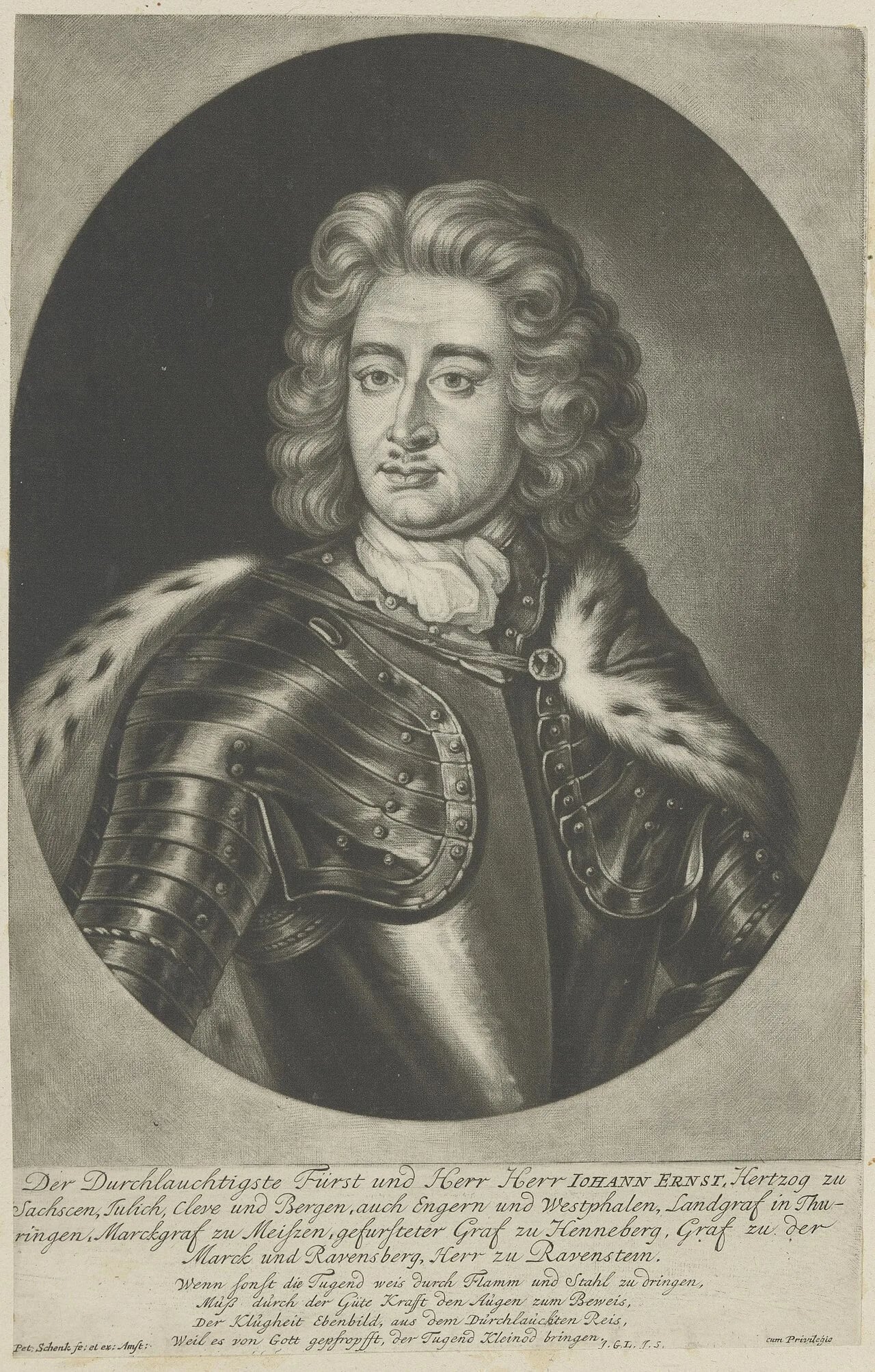 Portrait of Johann Ernst III. (1664–1707) – memorial page