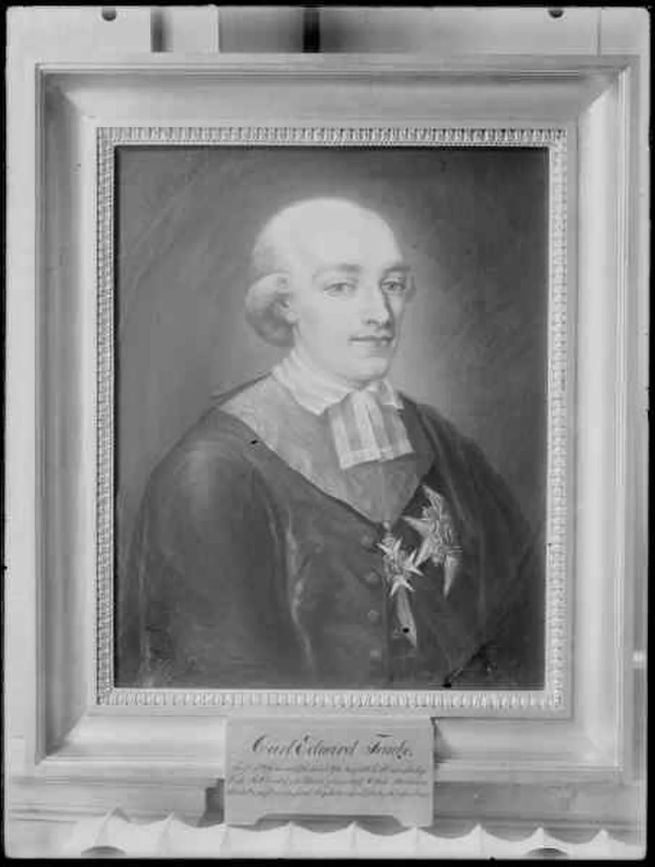 Porträt von Carl Eduard Taube von Odenkat (1746–1785) – Gedenkseite