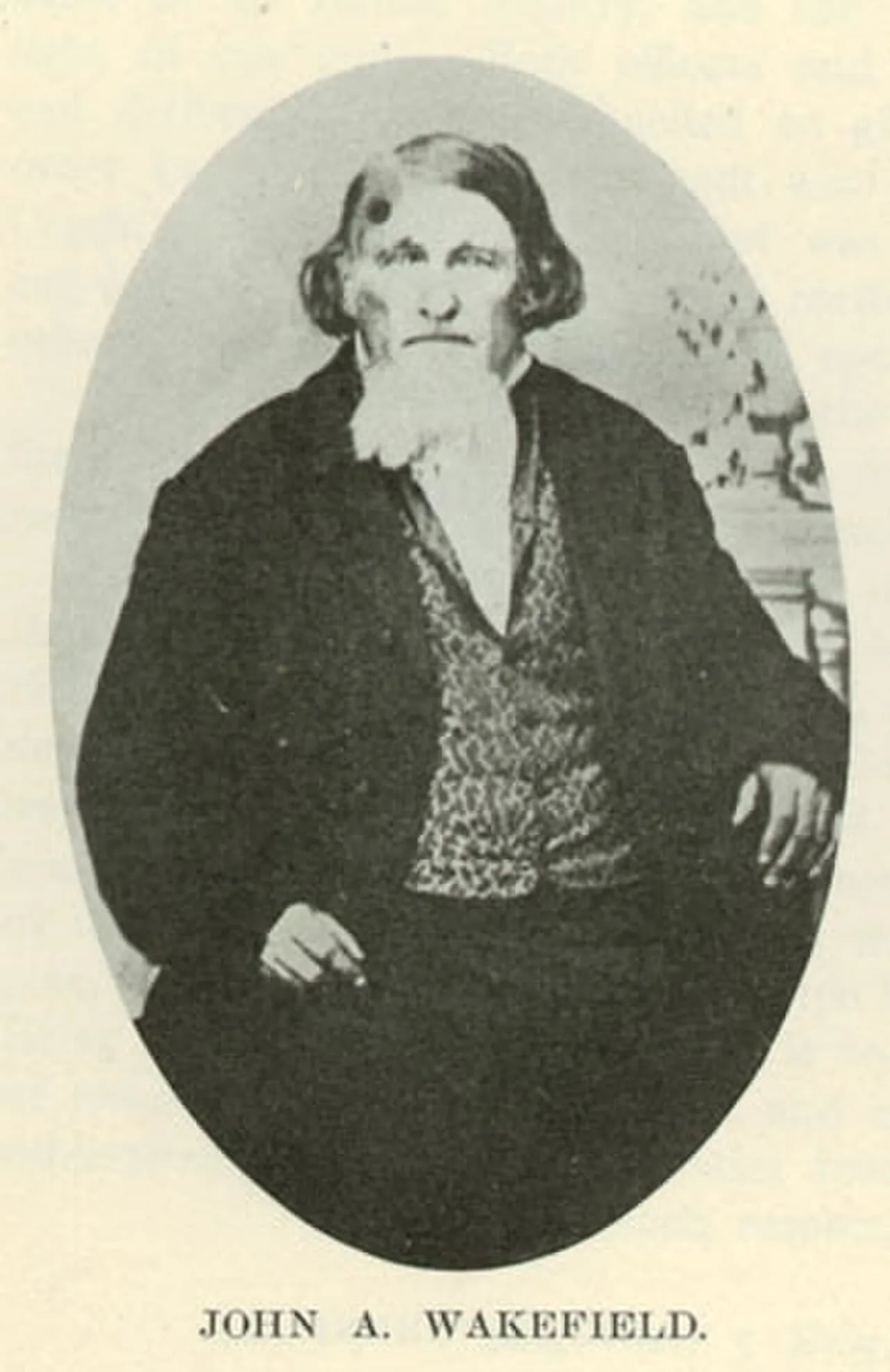 Portrait of John Allen Wakefield (1797–1873) – memorial page
