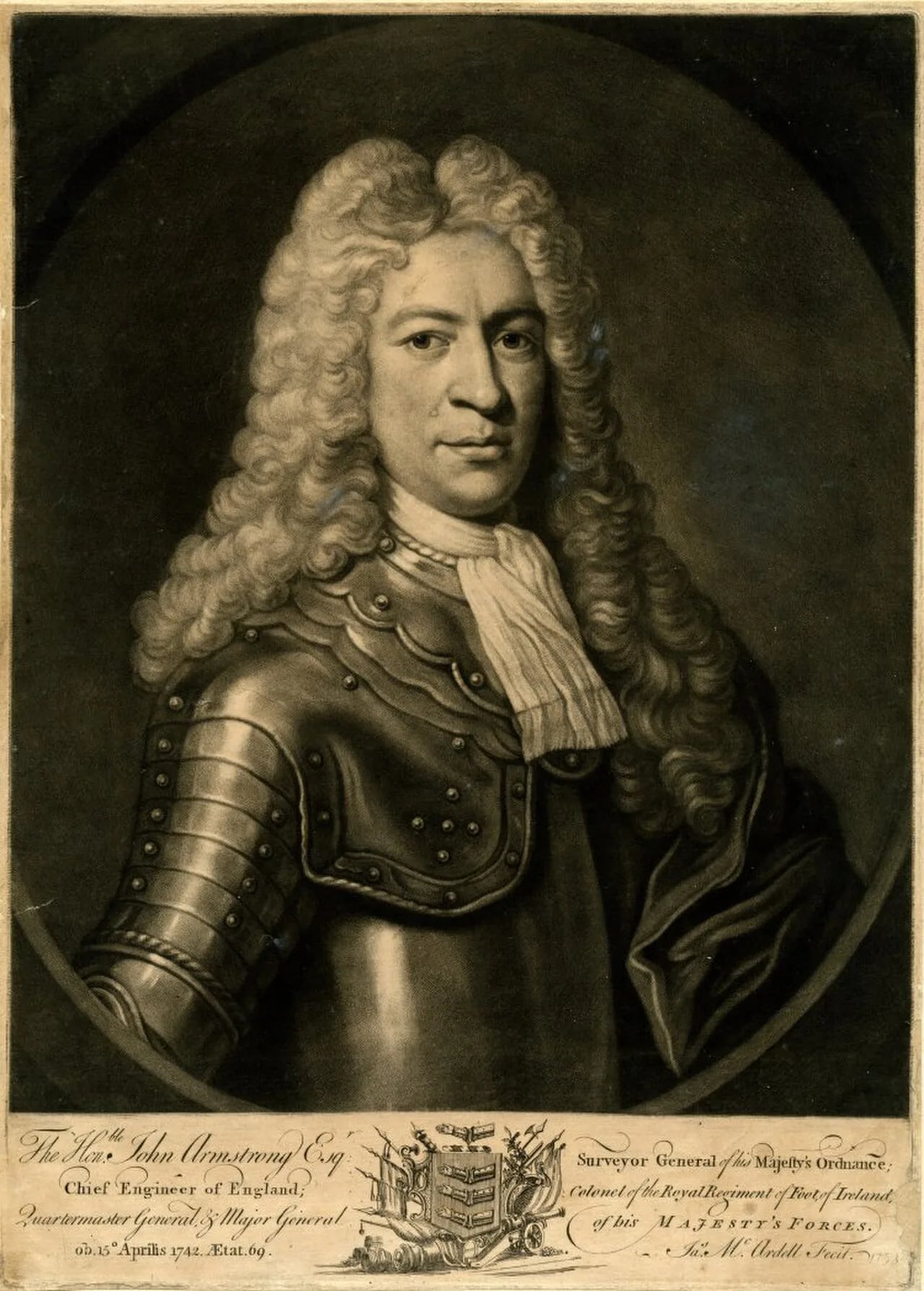 Portrait of John Armstrong (1674–1742) – memorial page