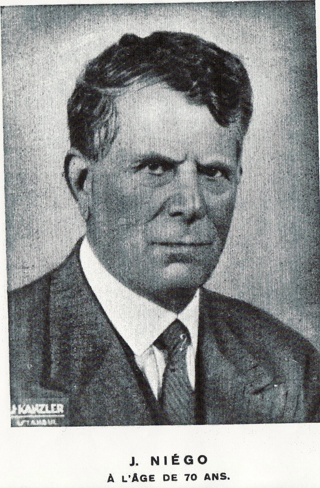 Porträt von Joseph niego (1863–1945) – Gedenkseite