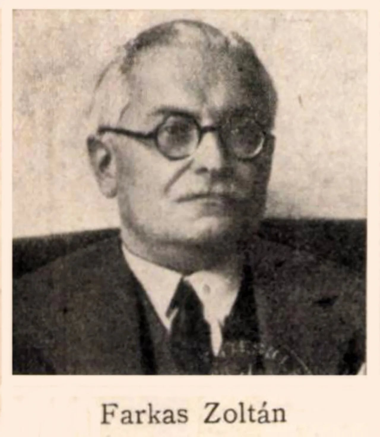 Porträt von Zoltán Farkas (1880–1969) – Gedenkseite