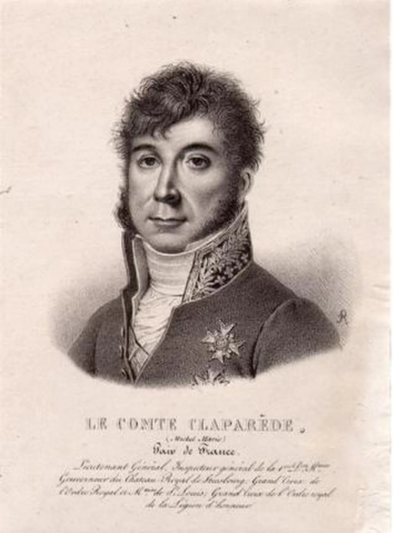 Porträt von Michel Marie Claparède (1774–1842) – Gedenkseite