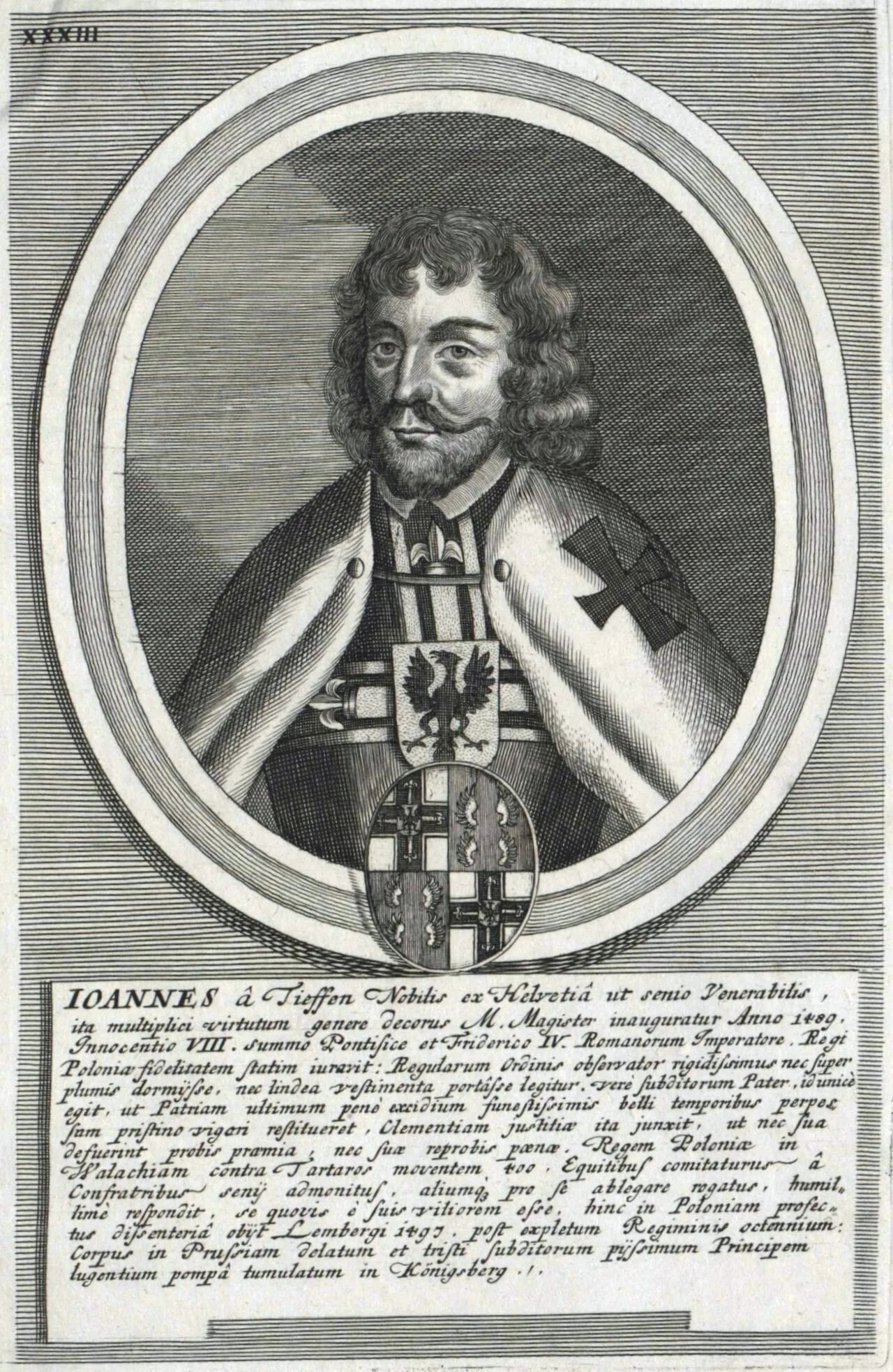 Porträt von Johann von Tiefen (1440–1497) – Gedenkseite