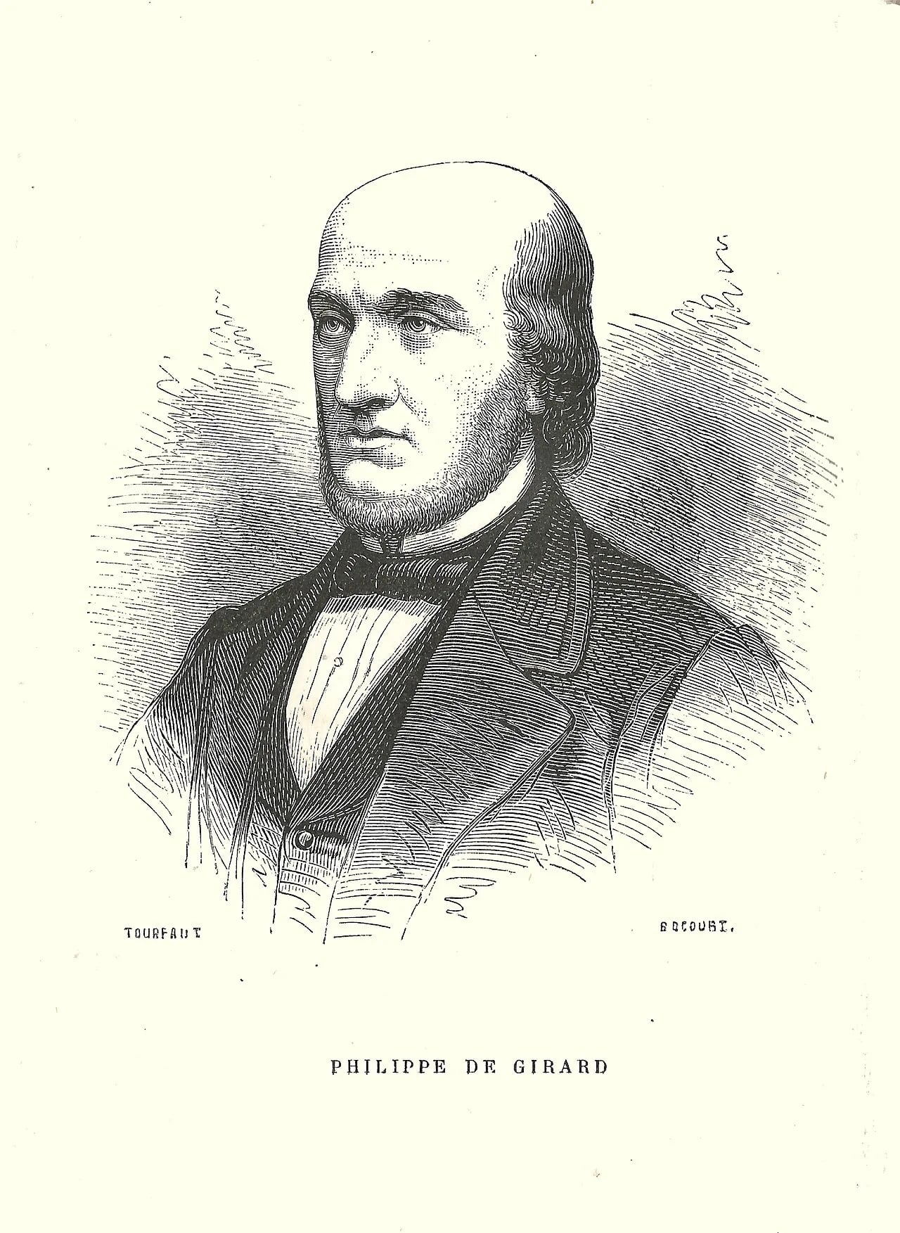 Porträt von Philippe Henri de Girard (1775–1845) – Gedenkseite