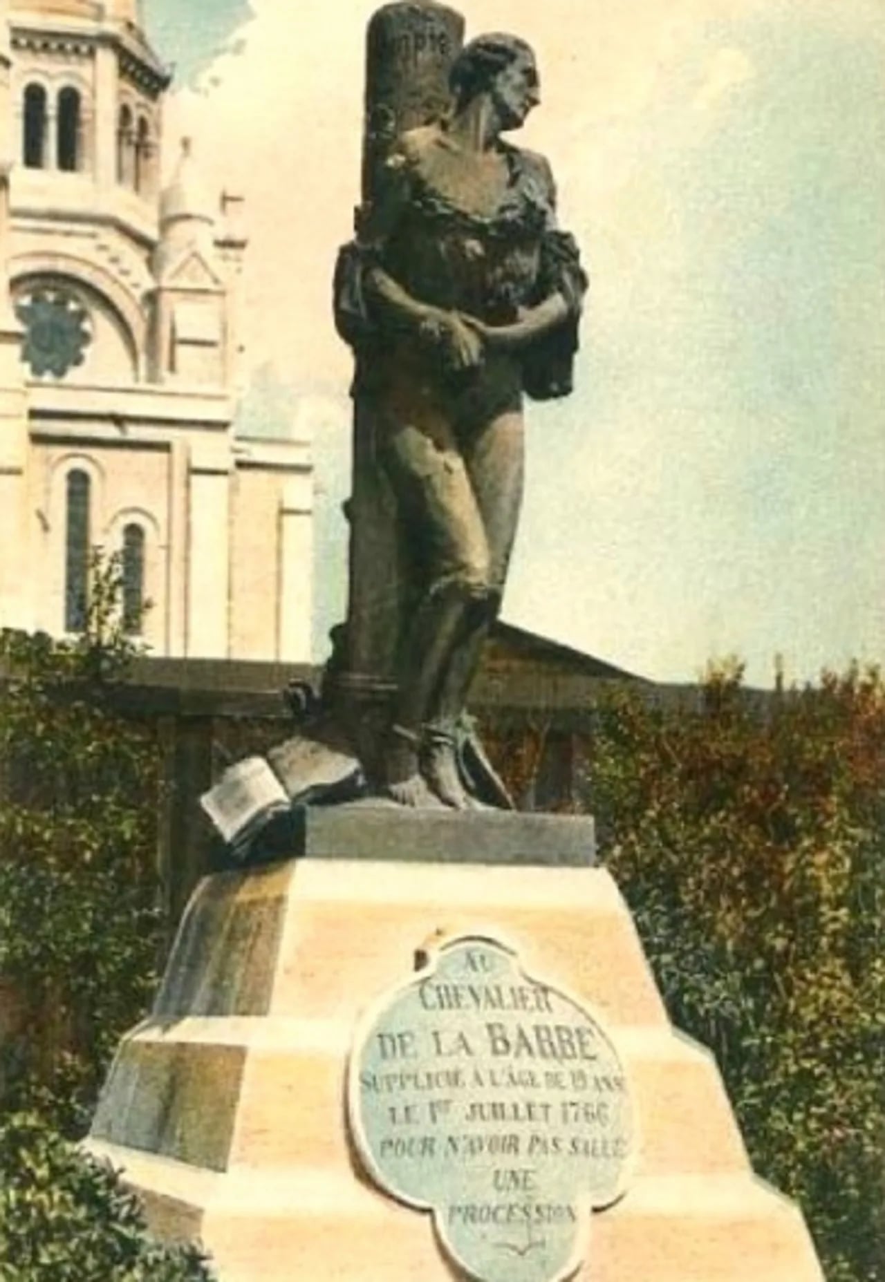 Porträt von Jean-François Lefèbvre, chevalier de la Barre (1745–1766) – Gedenkseite