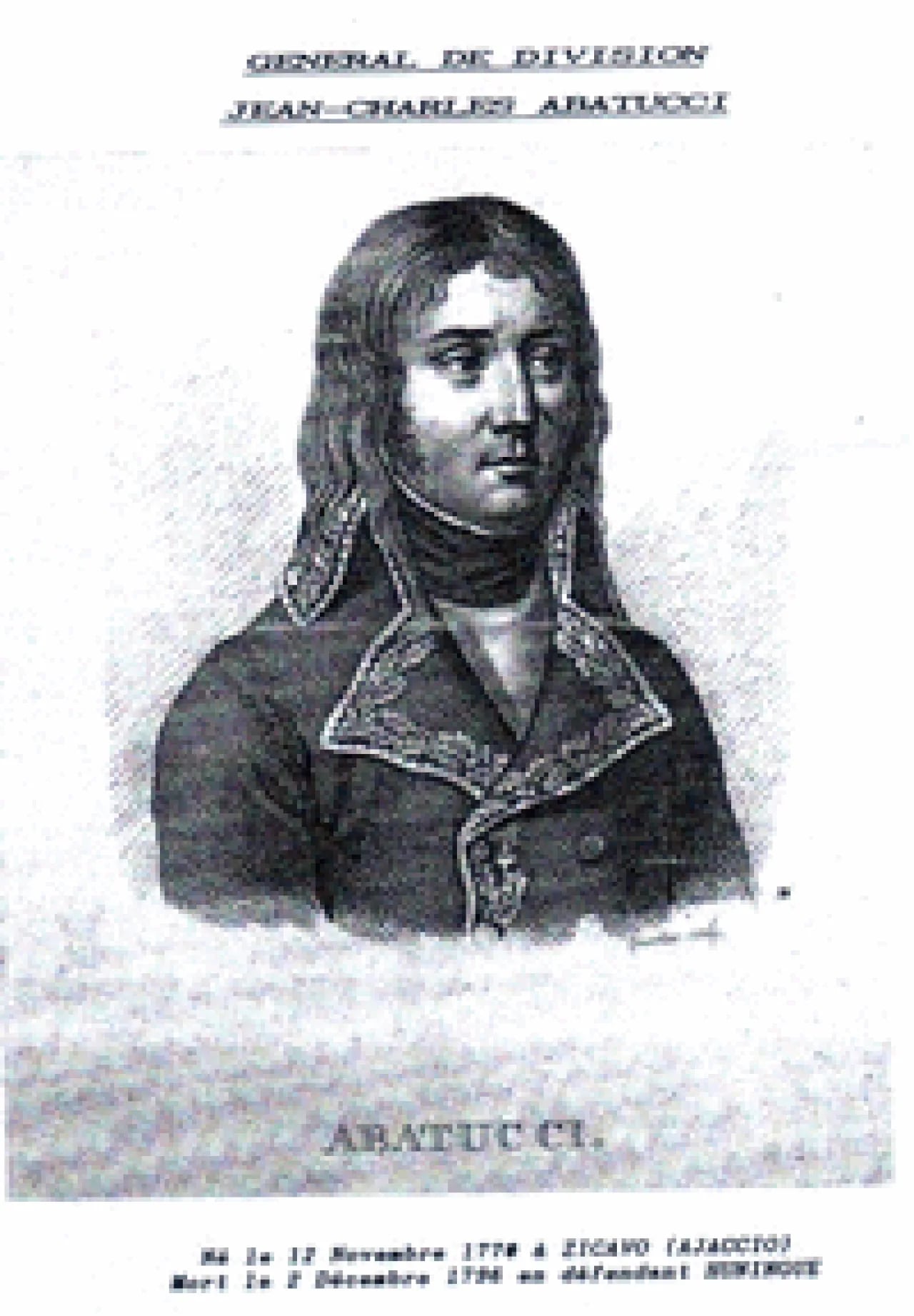 Portrait of Jean Charles Abbatucci (1771–1796) – memorial page