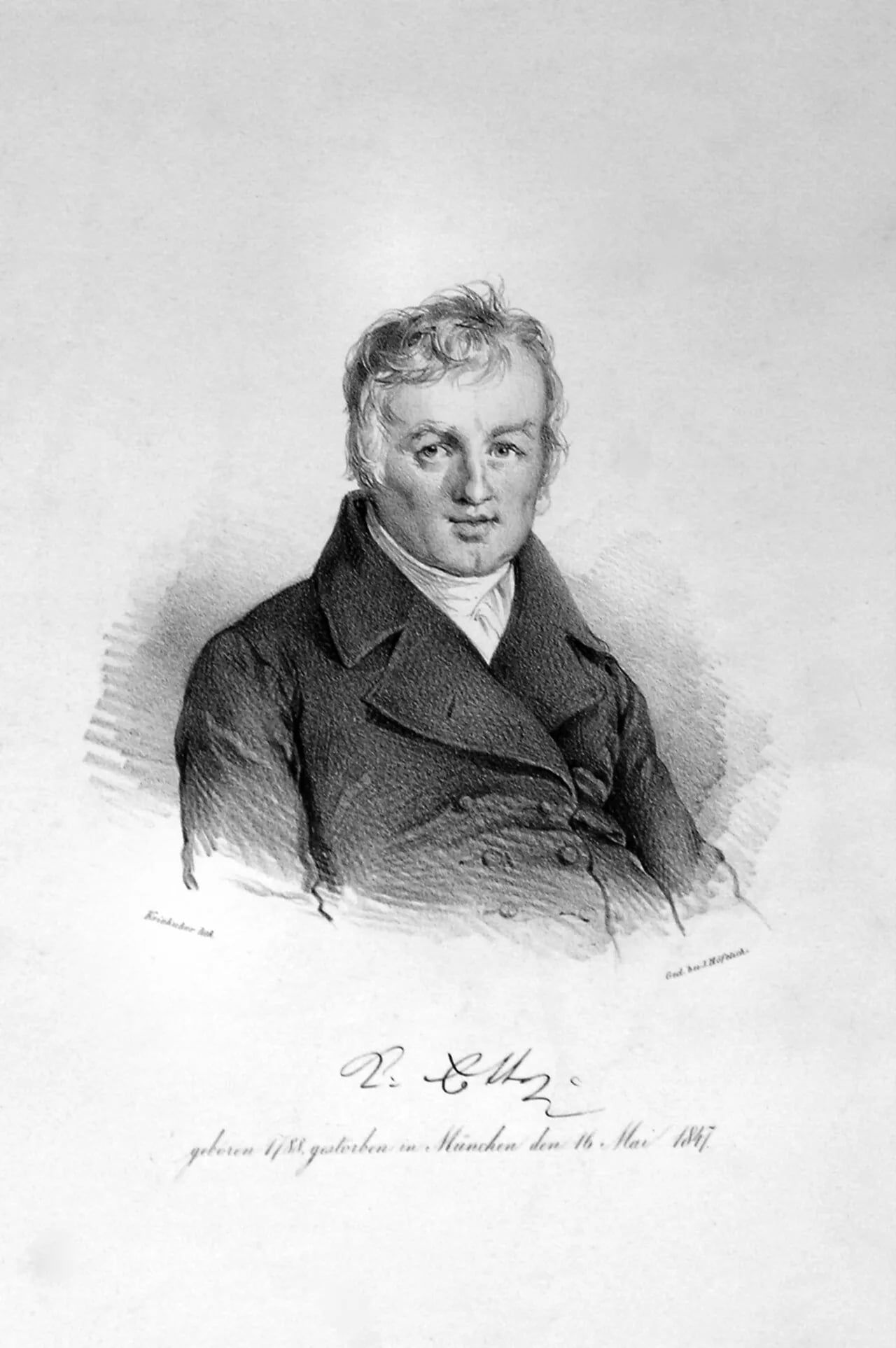 Porträt von Caspar Ett (1788–1847) – Gedenkseite