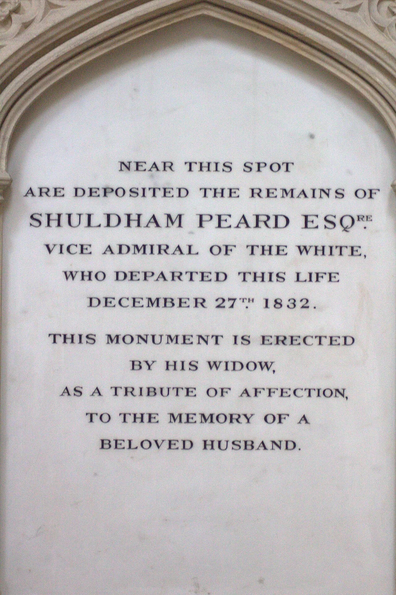 Porträt von Shuldham Peard (1761–1832) – Gedenkseite