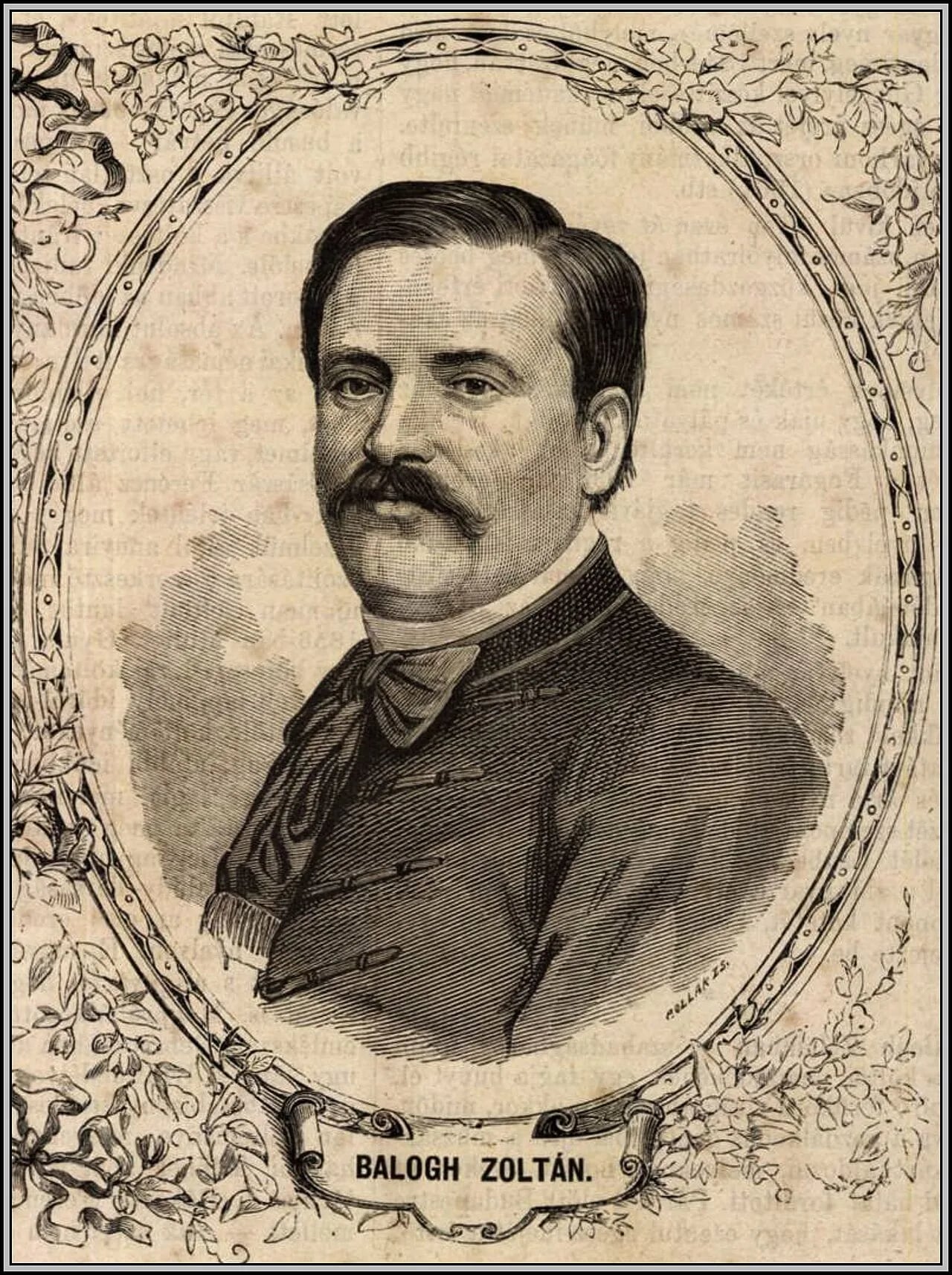 Portrait of Zoltán Balogh (1833–1878) – memorial page