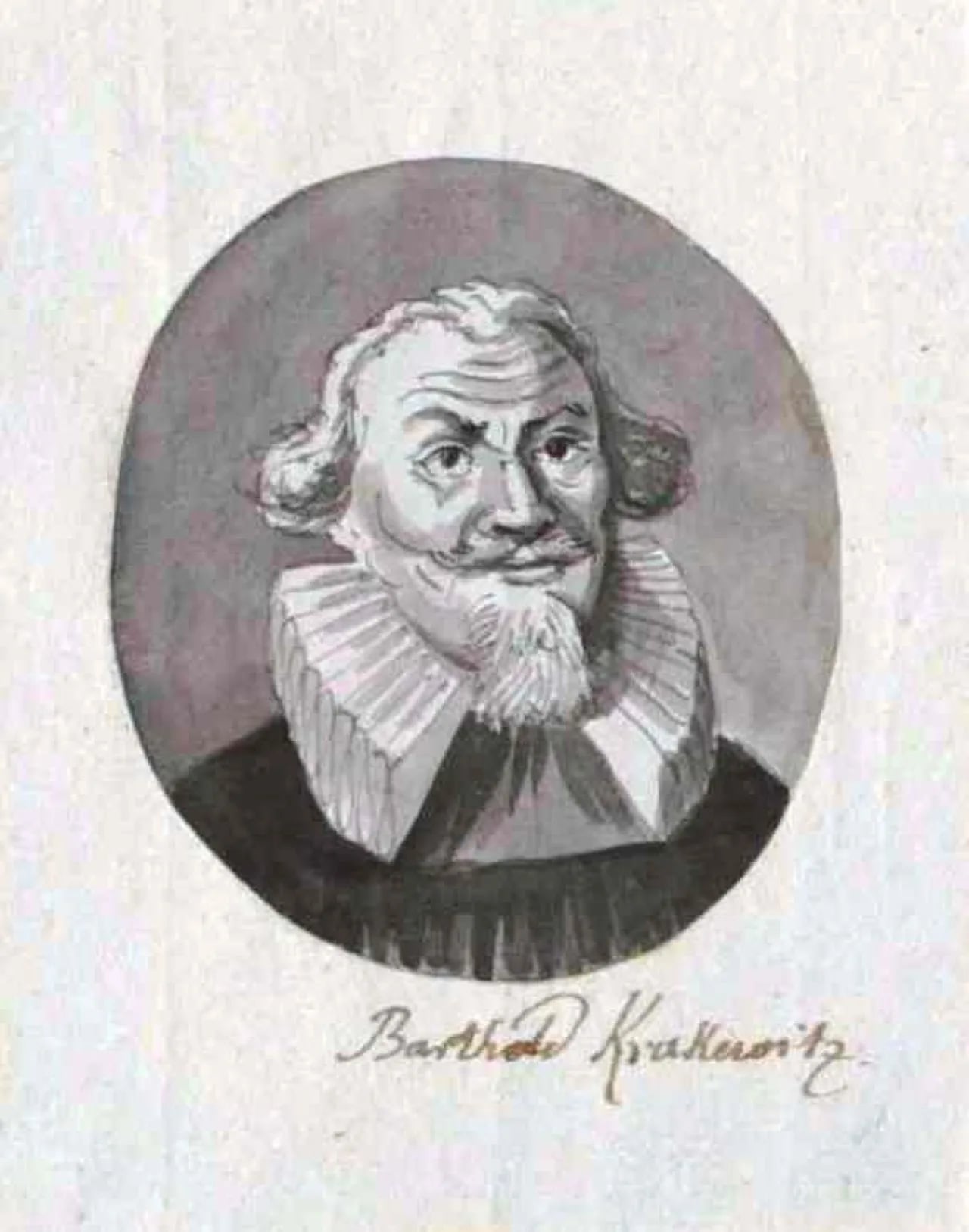 Porträt von Barthold von Krakevitz (1582–1642) – Gedenkseite