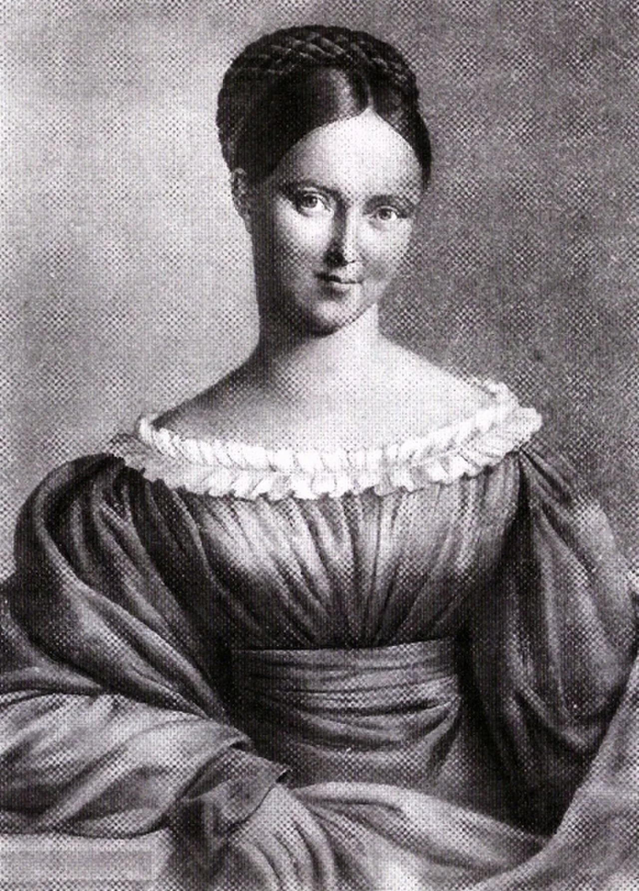Porträt von Ida von Anhalt-Bernburg-Schaumburg-Hoym (1804–1828) – Gedenkseite