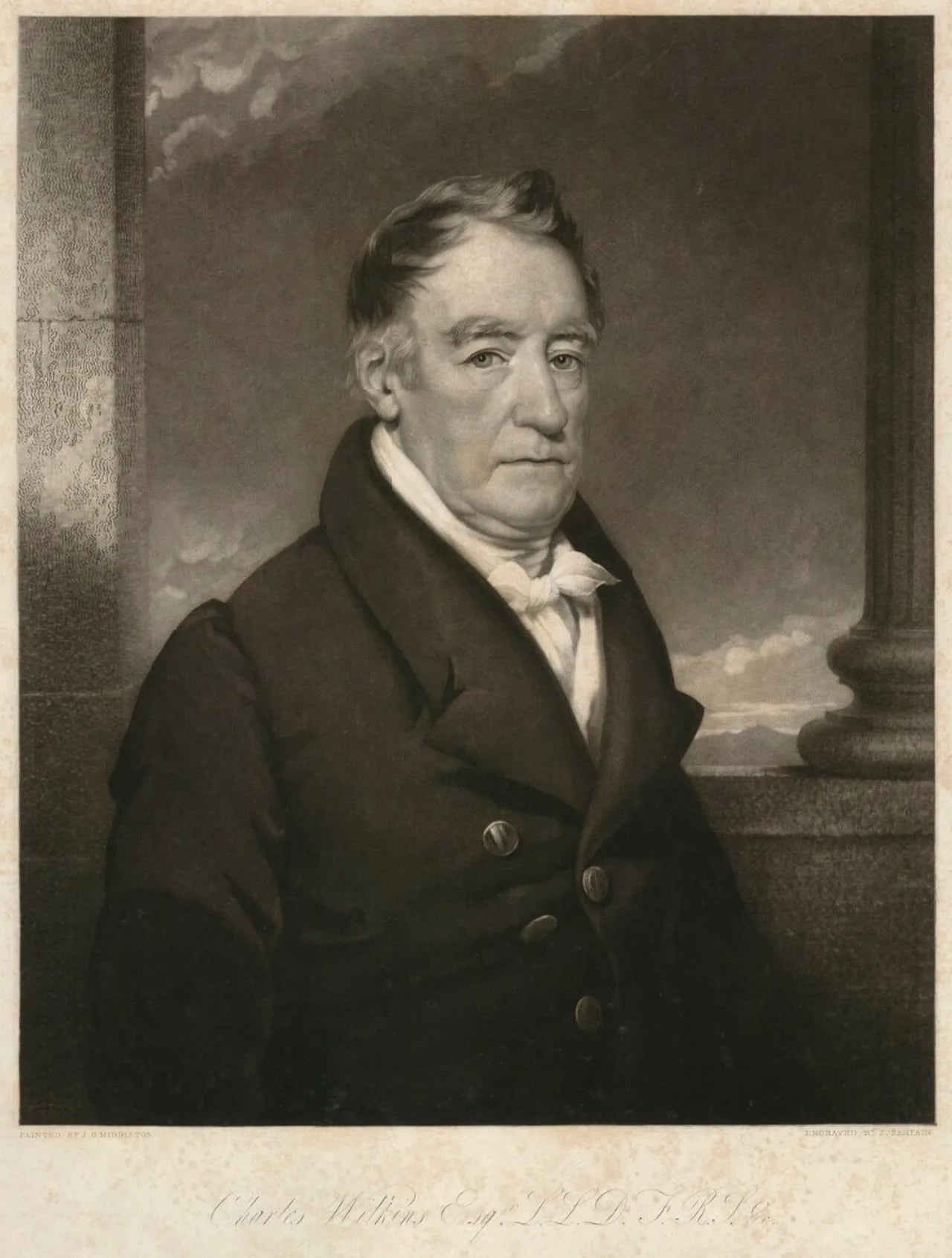 Porträt von Charles Wilkins (1749–1836) – Gedenkseite