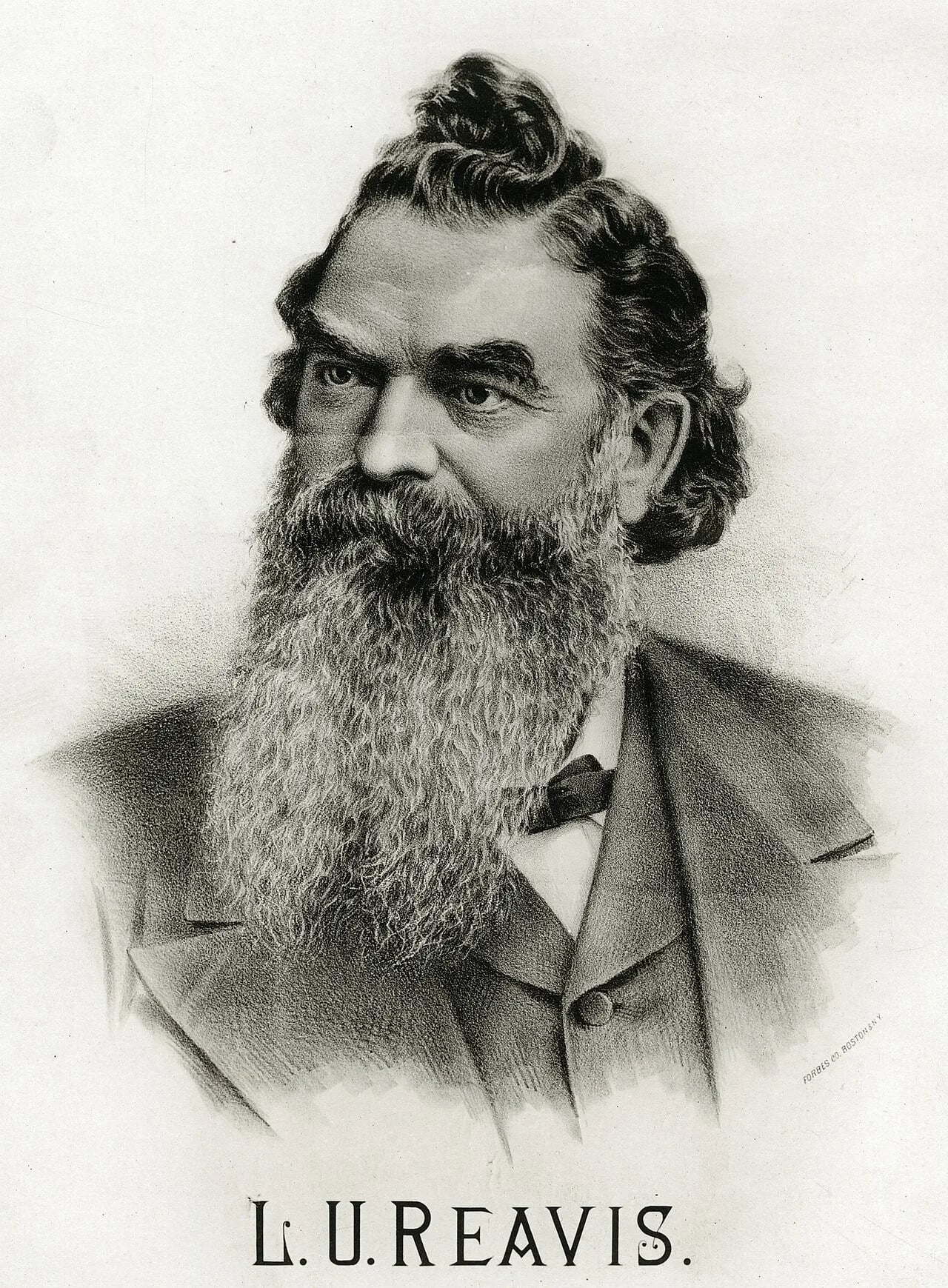 Porträt von L. U. Reavis (1831–1889) – Gedenkseite