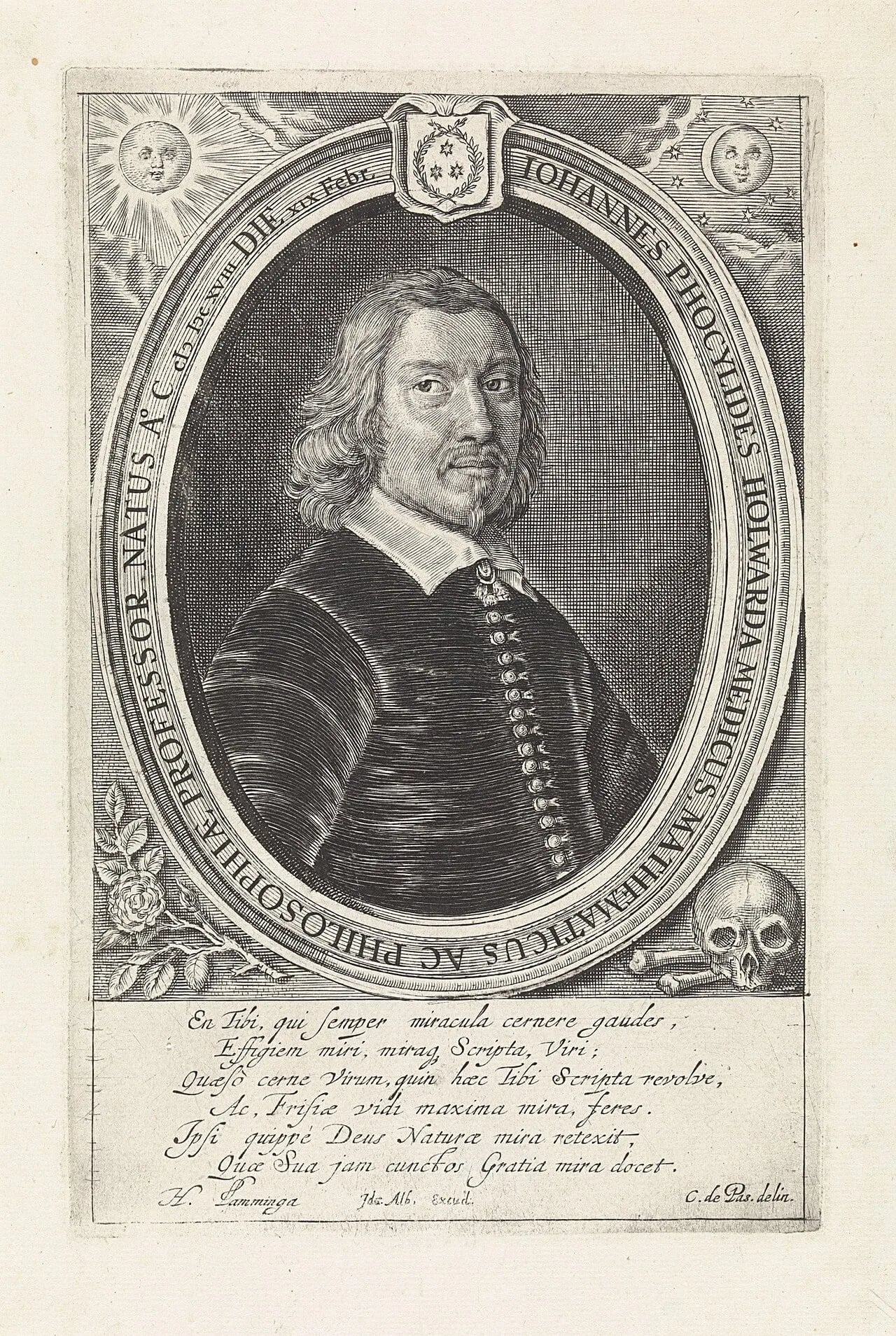 Porträt von Johann Holwarda (1618–1651) – Gedenkseite