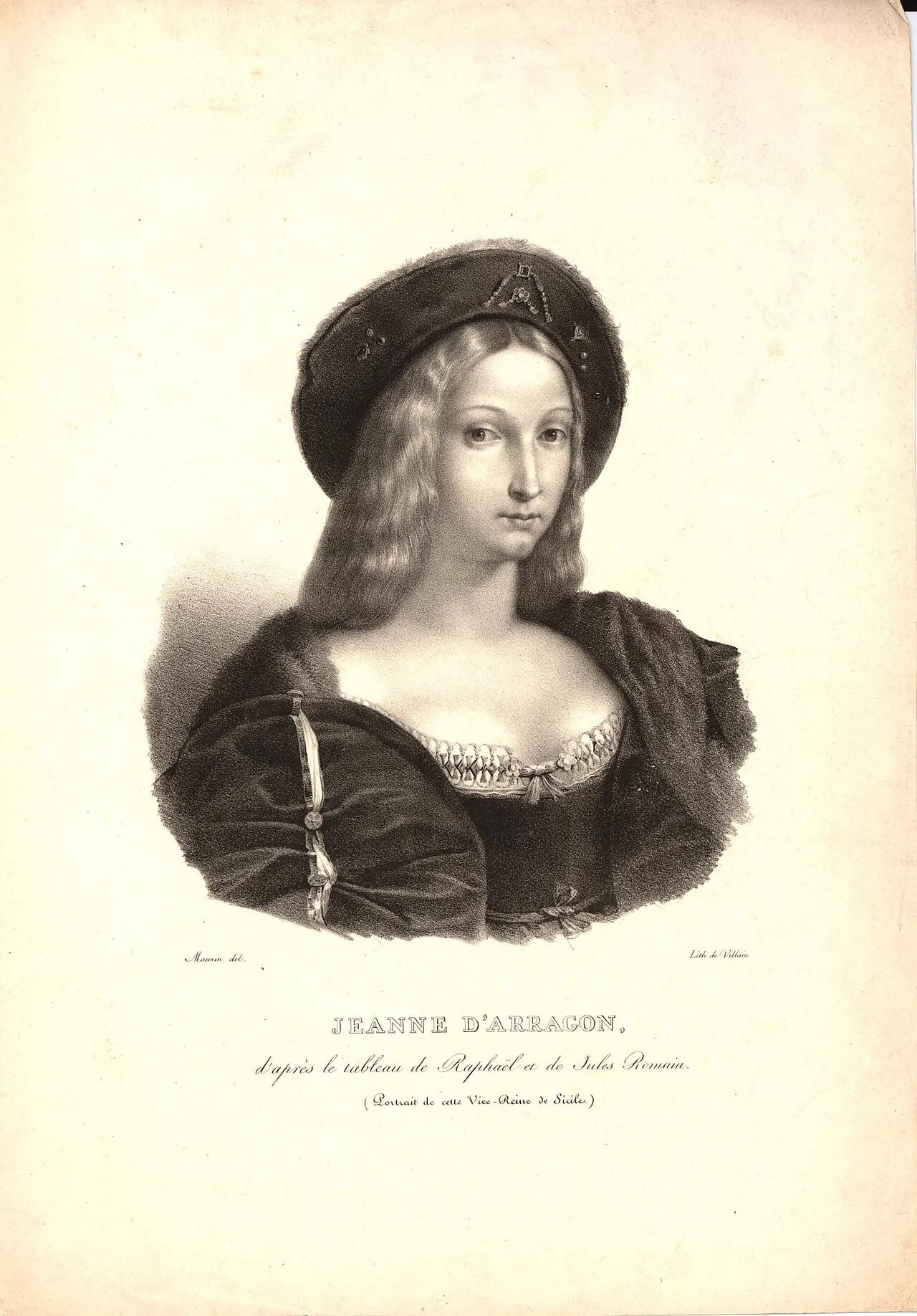 Porträt von Johanna III., Neapel, Königin (1479–1518) – Gedenkseite