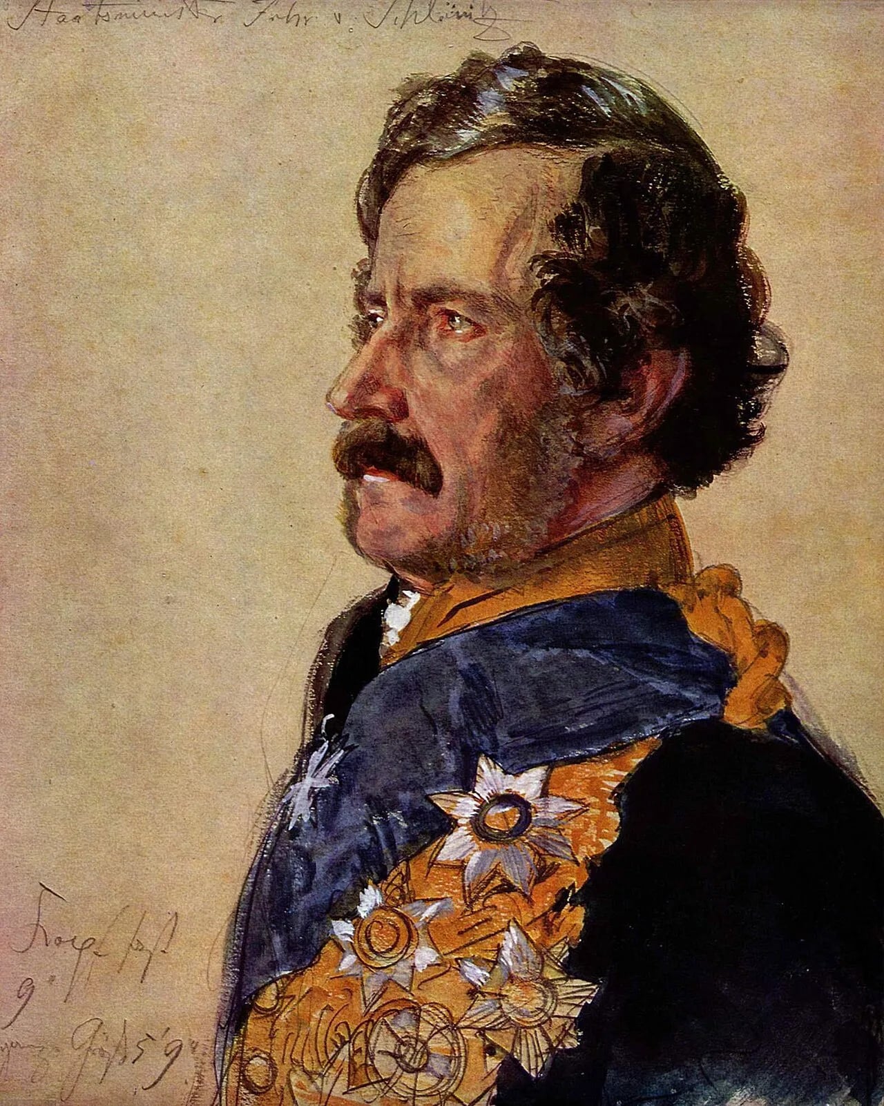 Porträt von Alexander von Schleinitz (1807–1885) – Gedenkseite