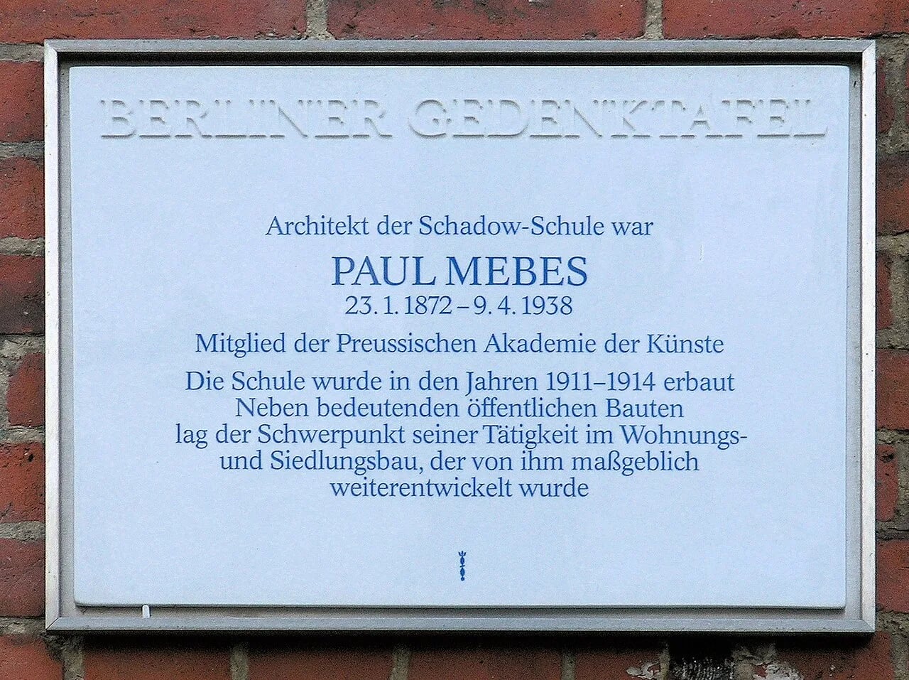 Portrait of Paul Mebes (1872–1938) – memorial page