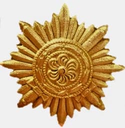 Ostvolkmedaille 1. Klasse in Gold mit Schwertern