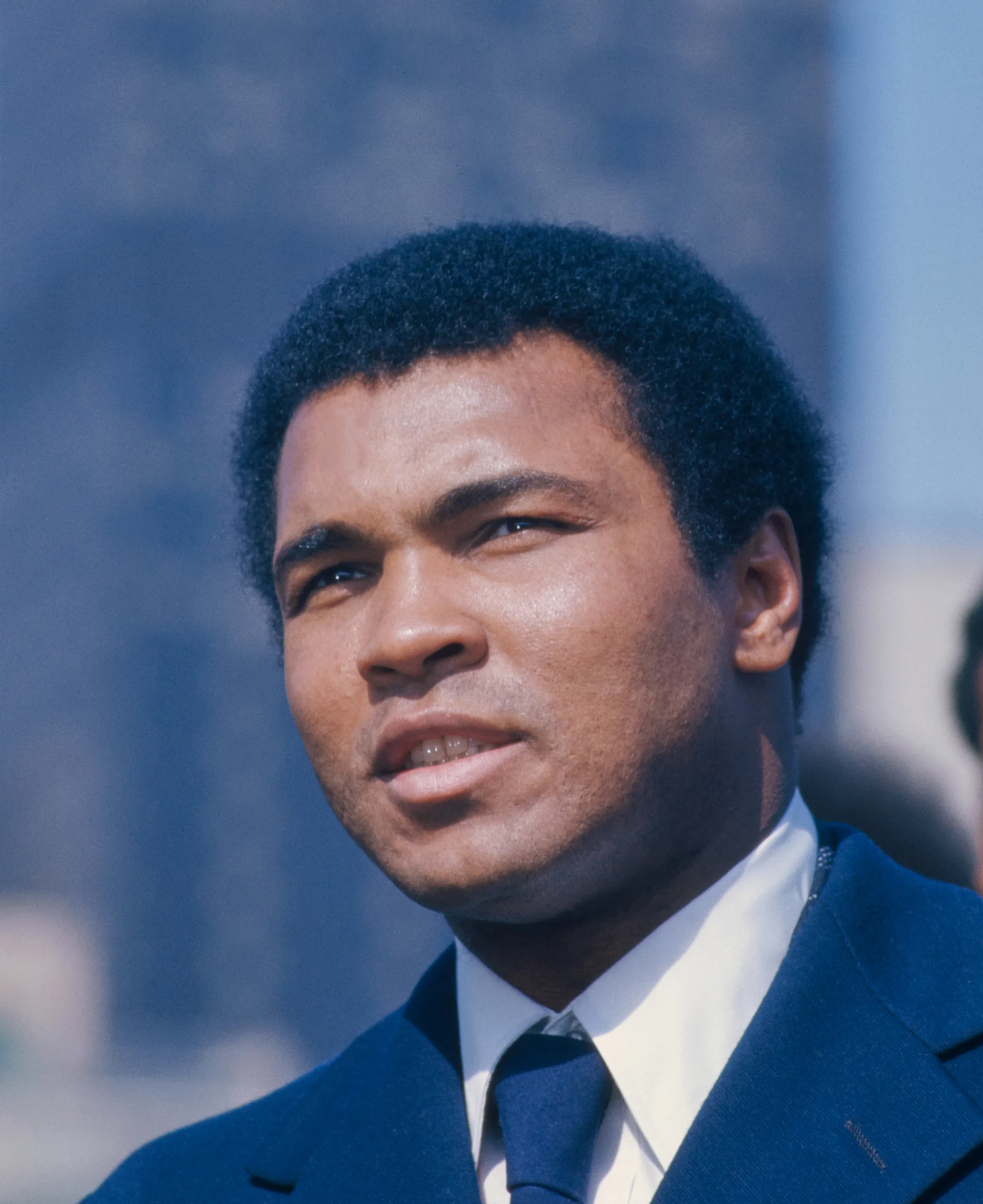Muhammad Ali in a portrait photograph around 1975