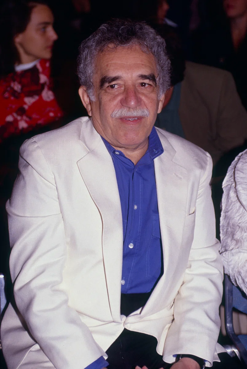 Gabriel García Márquez in a portrait photograph