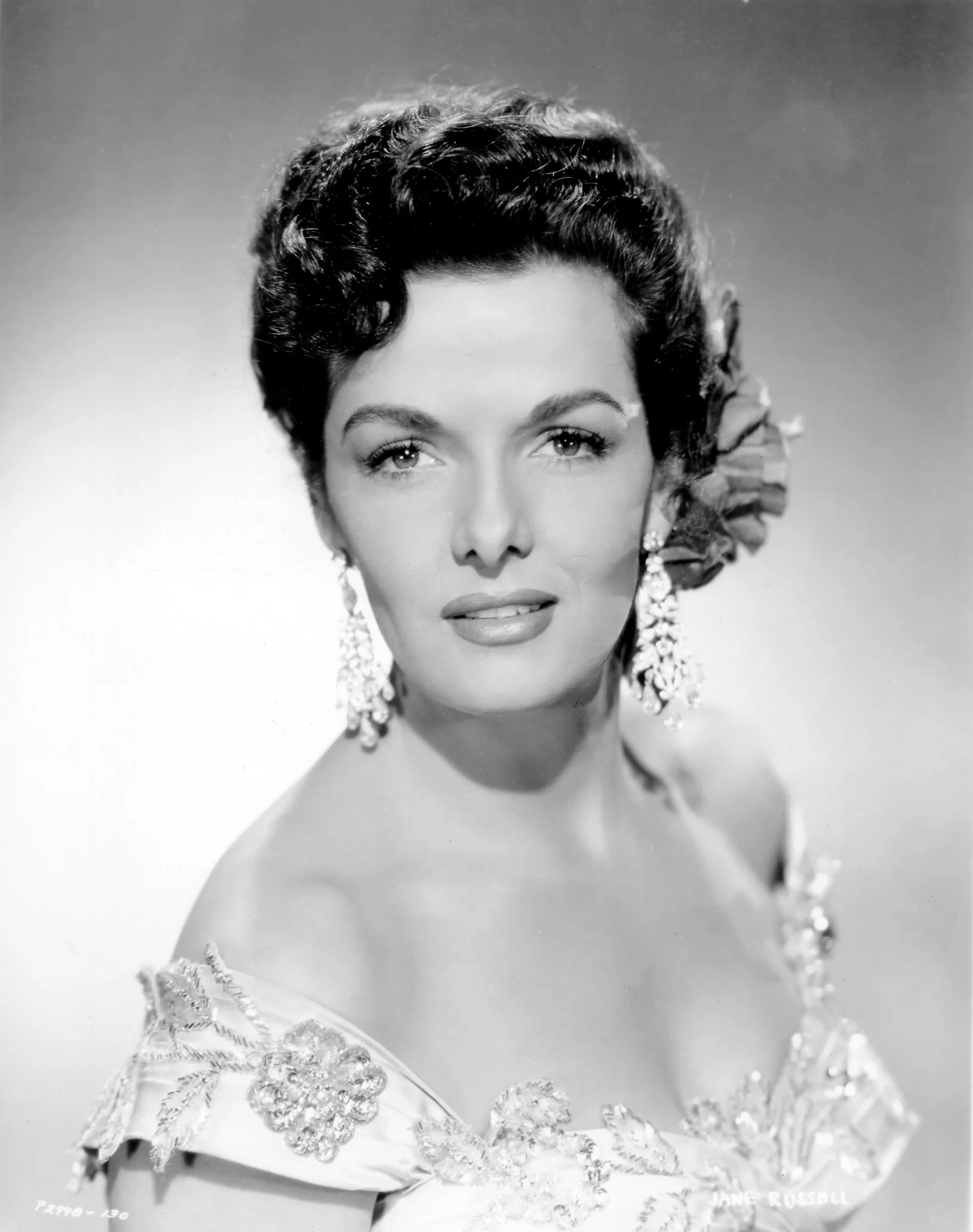 Jane Russell in a 1945 studio portrait