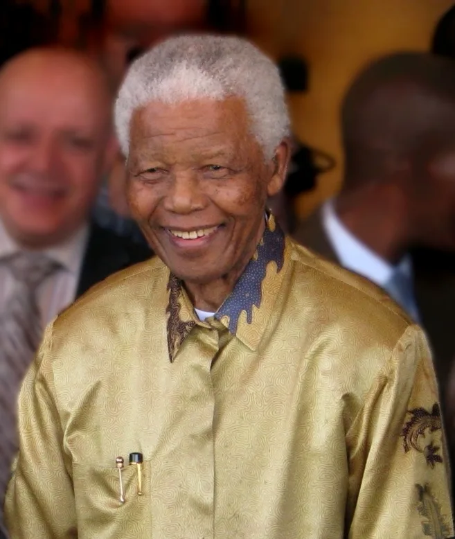 Nelson Mandela in Johannesburg im Jahr 2008