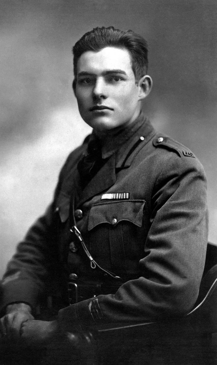 Ernest Hemingway in Mailand im Jahr 1918