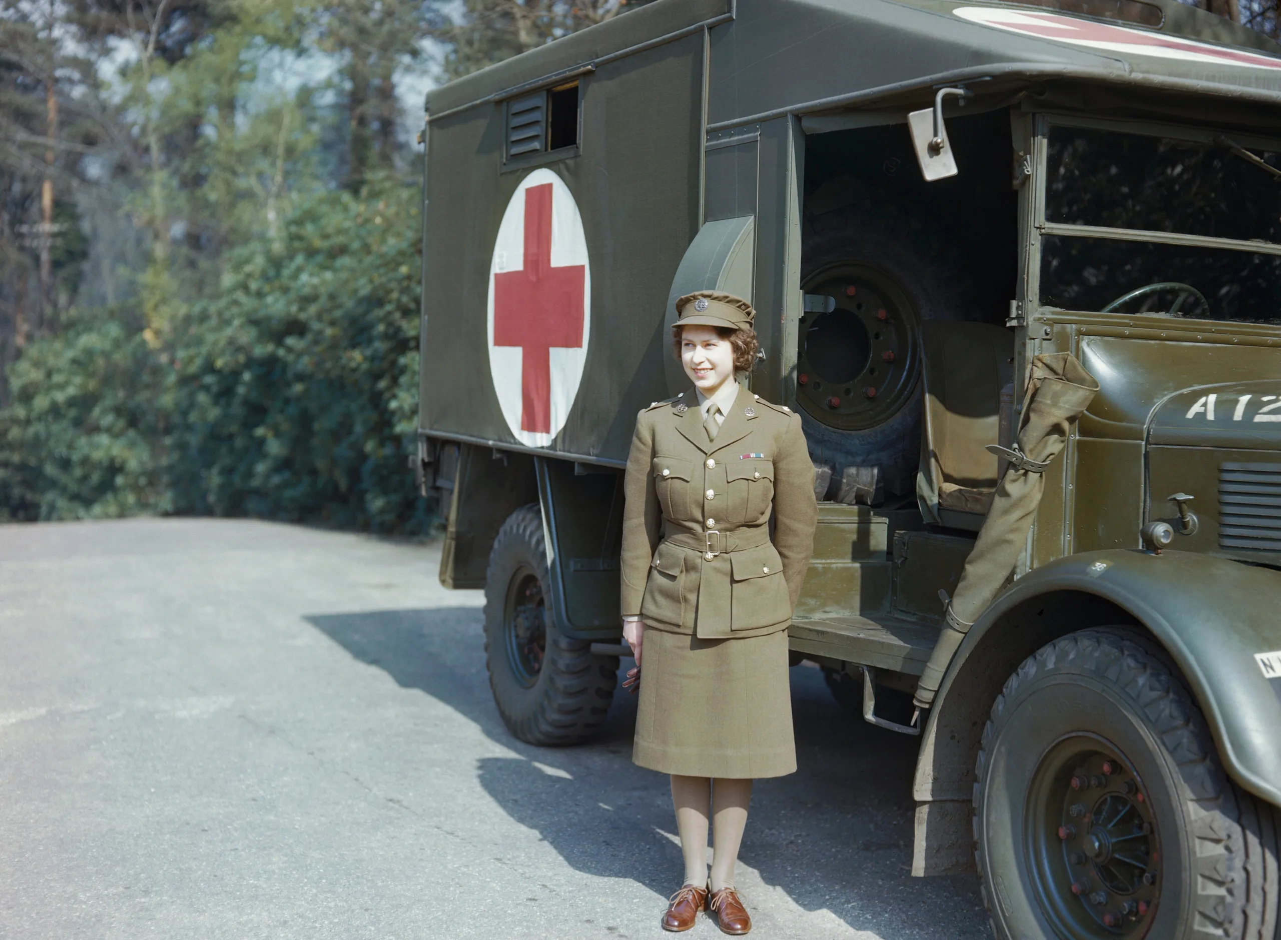 Princess Elizabeth in the Auxiliary Territorial Service, April 1945