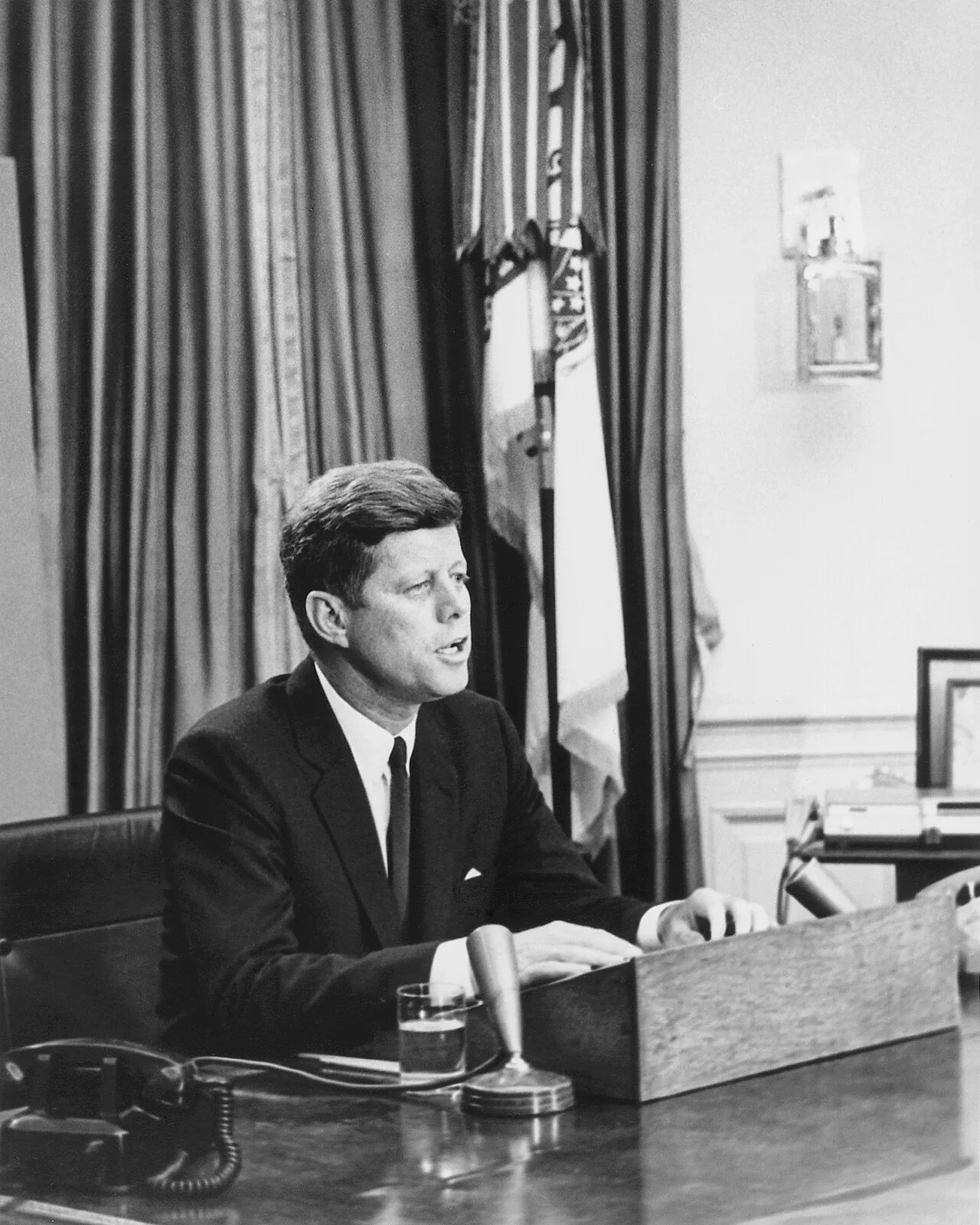 John F. Kennedy giving his televised civil rights address, 11 June 1963