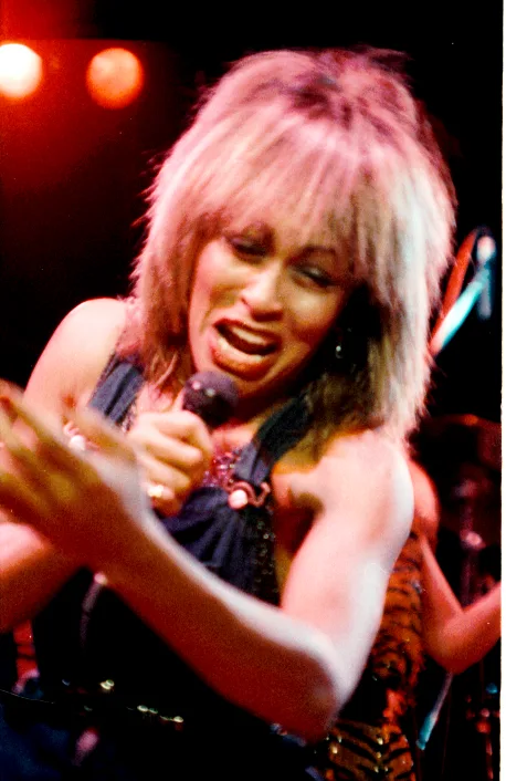 Tina Turner performing in Cardiff in 1984