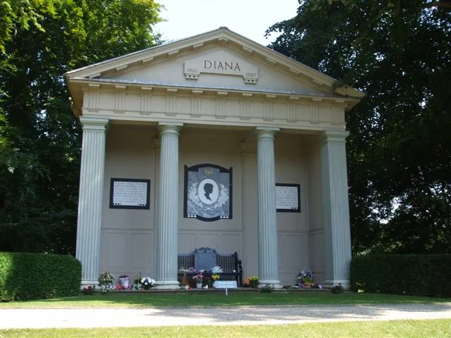The memorial temple on the lake island at Althorp