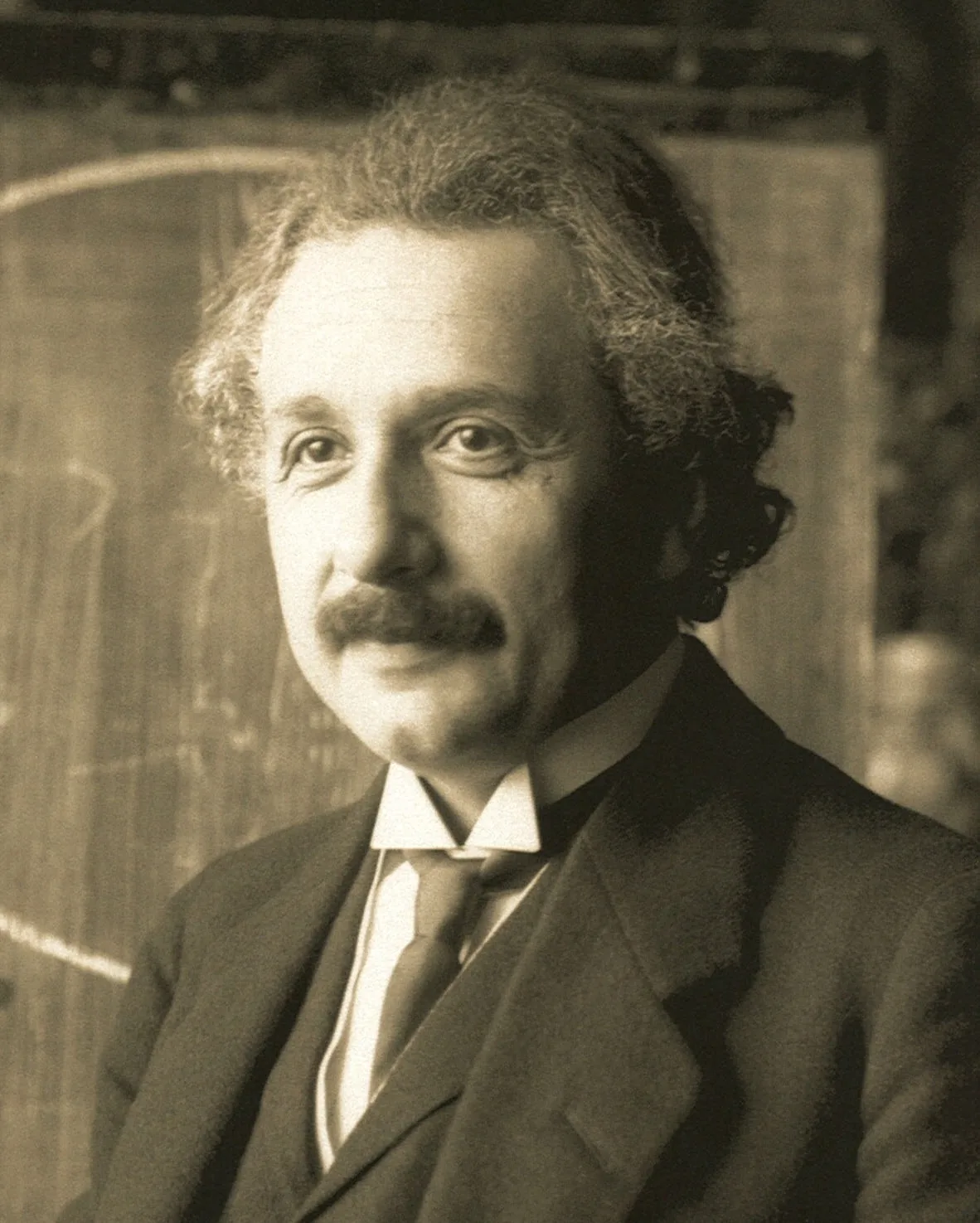 Albert Einstein during a lecture in Vienna in 1921