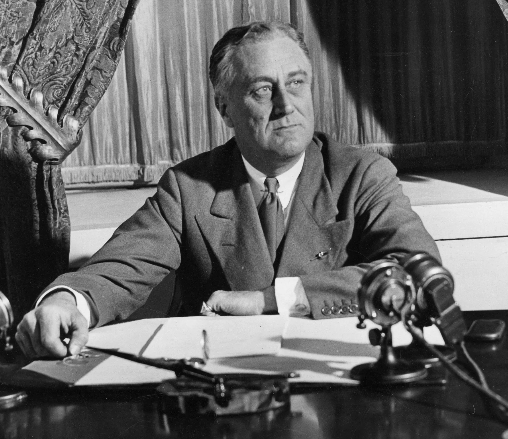 Franklin D. Roosevelt during a Fireside Chat