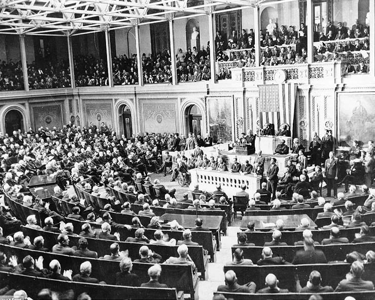 Franklin D. Roosevelt addressing Congress in 1941