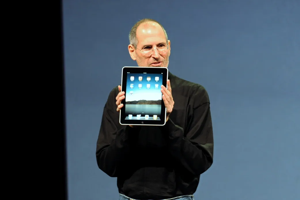 Steve Jobs introducing the iPad in 2010