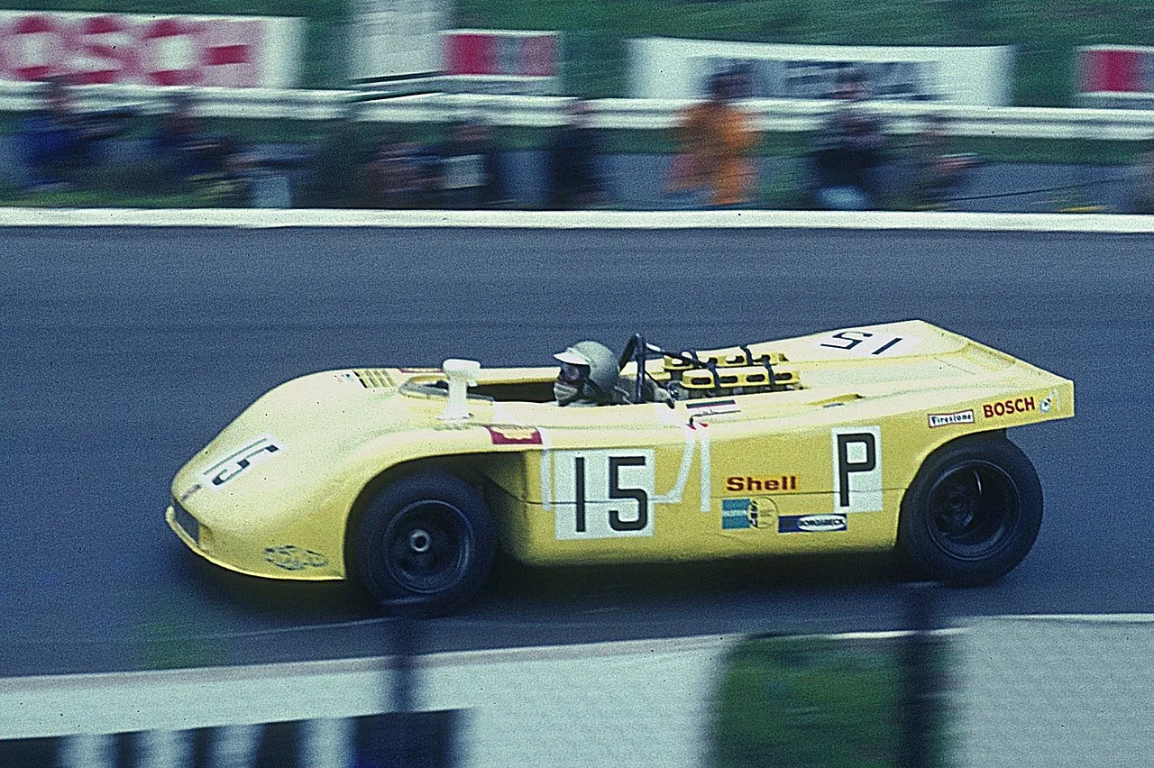Hans Herrmann in a Porsche 908/03 at the Nürburgring in 1970