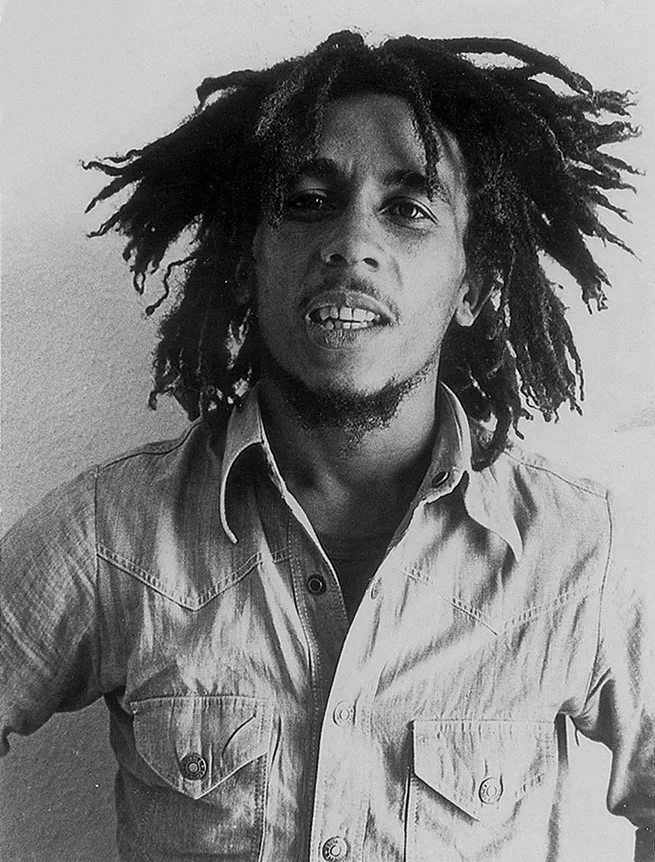 Bob Marley auf einem Pressfoto von 1976