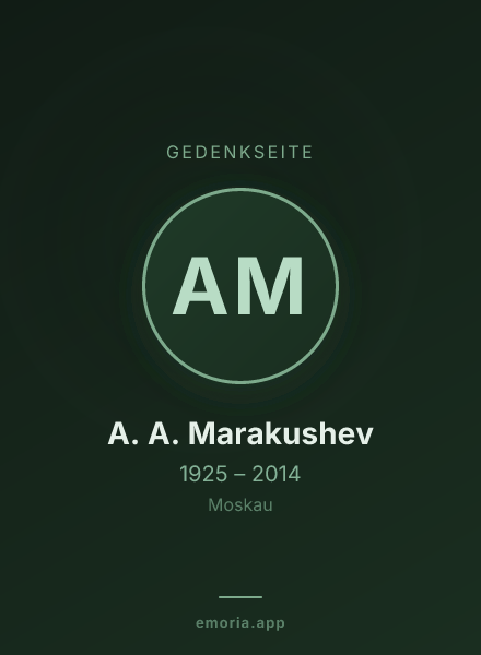 Gedenkportrait von A. A. Marakushev